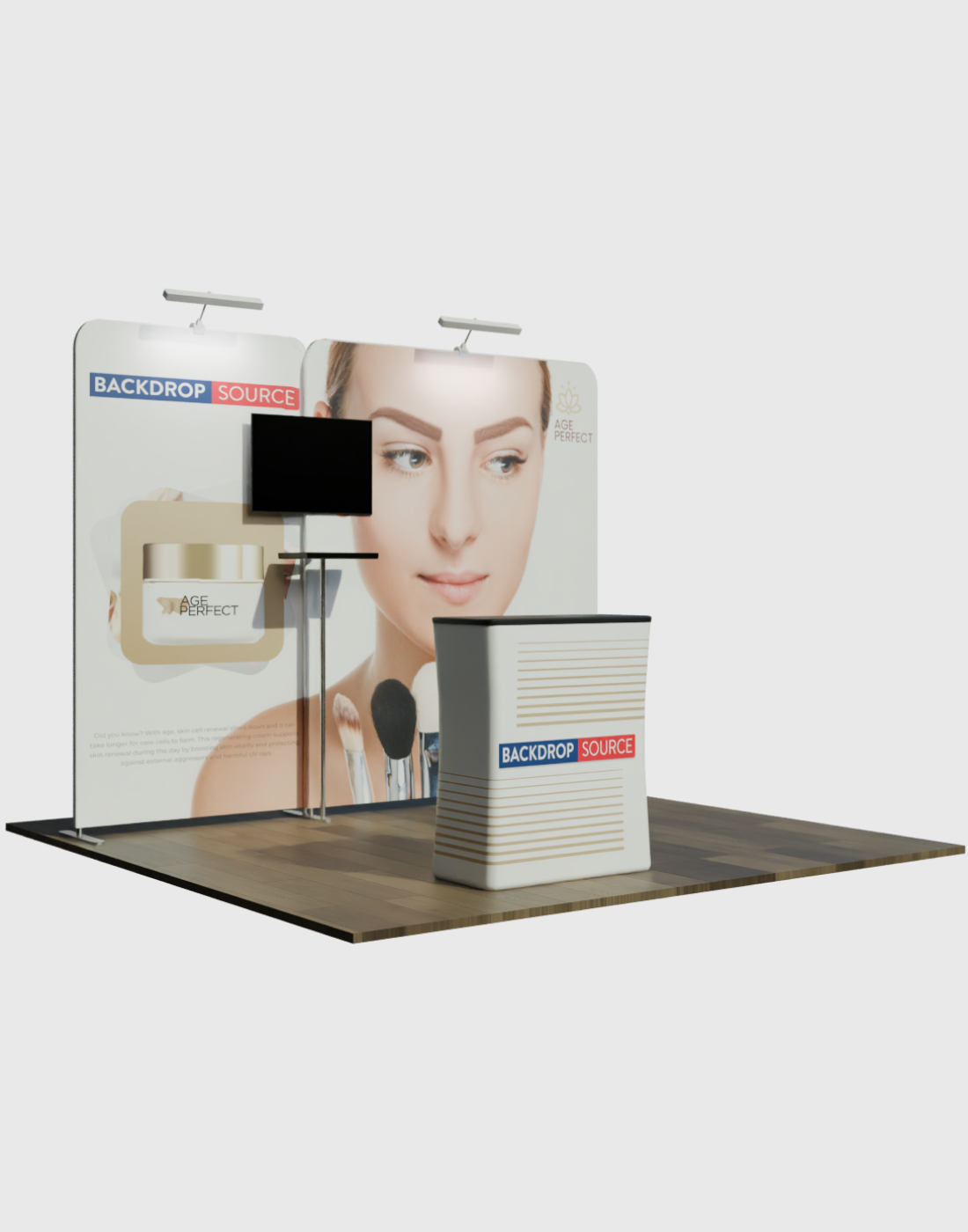 Portable Exhibit Display 3m x 3m - Model 1.