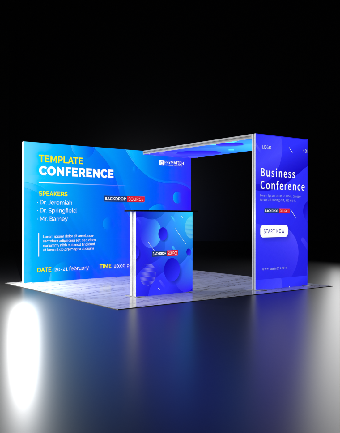 3m SEG Modular Lightbox Display for Tradeshows - Model 1.