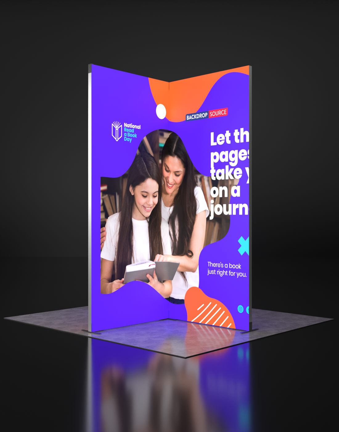 Foldable SEG Backlit Exhibition Display - Model 8.