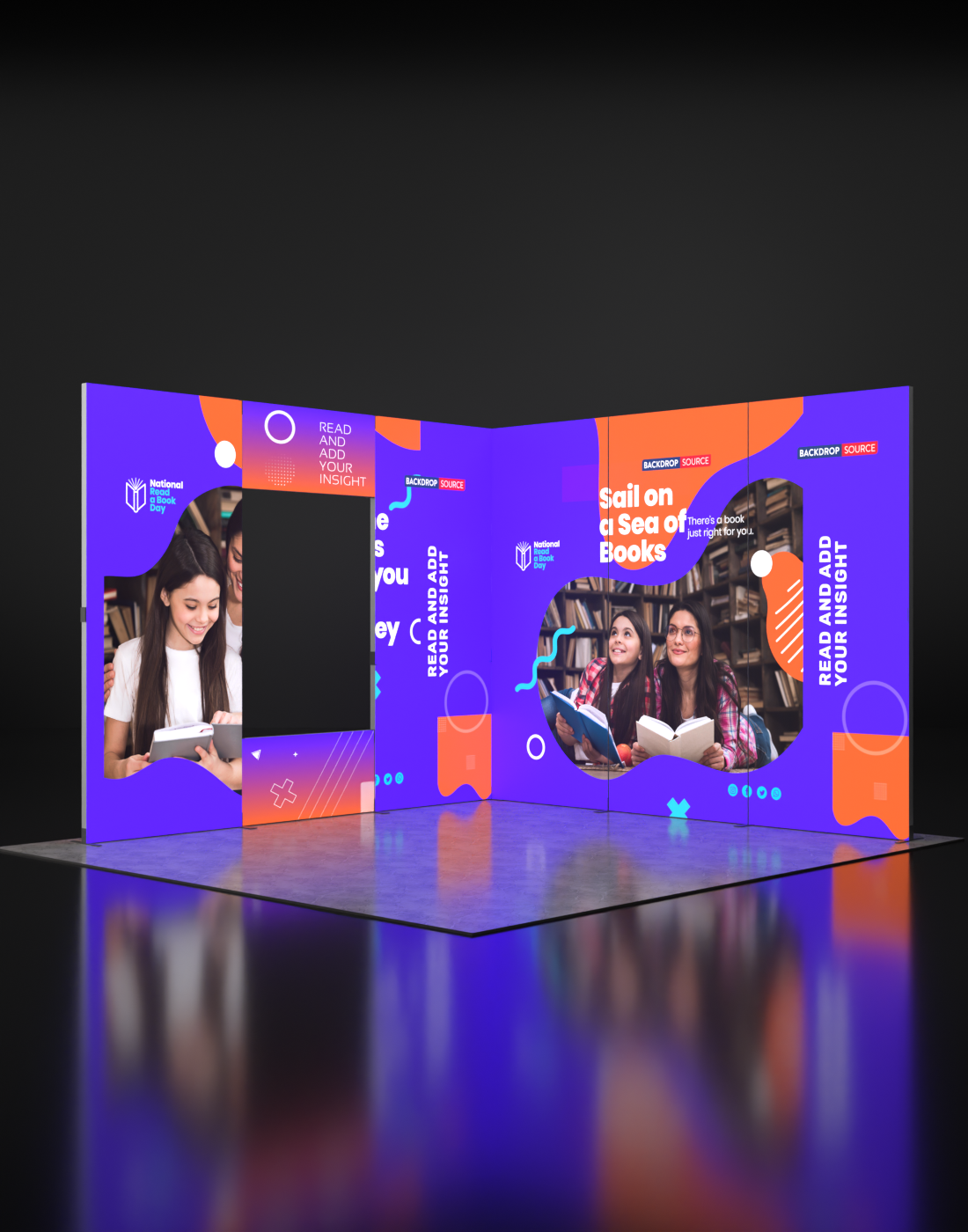 Foldable SEG Backlit Exhibition Display - Model 12.