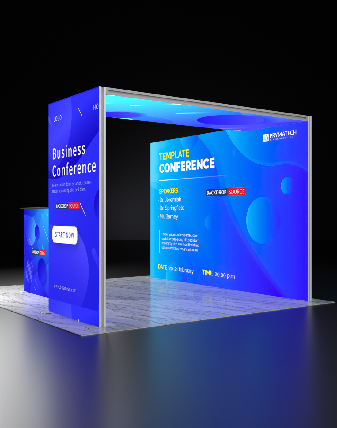3m SEG Modular Lightbox Display for Tradeshows - Model 1.