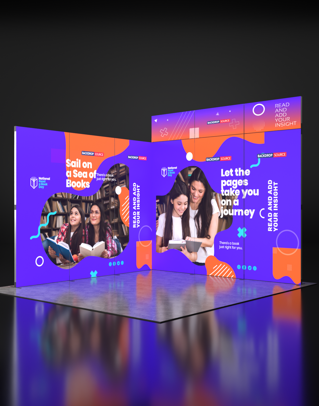 Foldable SEG Backlit Exhibition Display - Model 7.