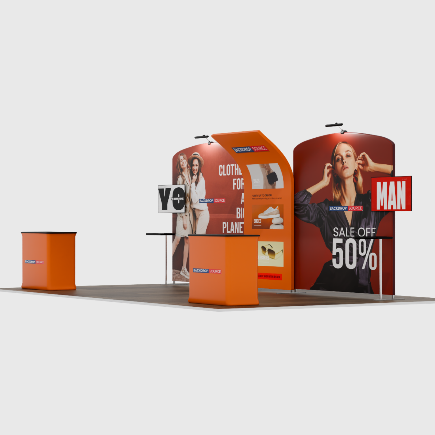 Portable Exhibit Display 6m x 3m - Model 9.