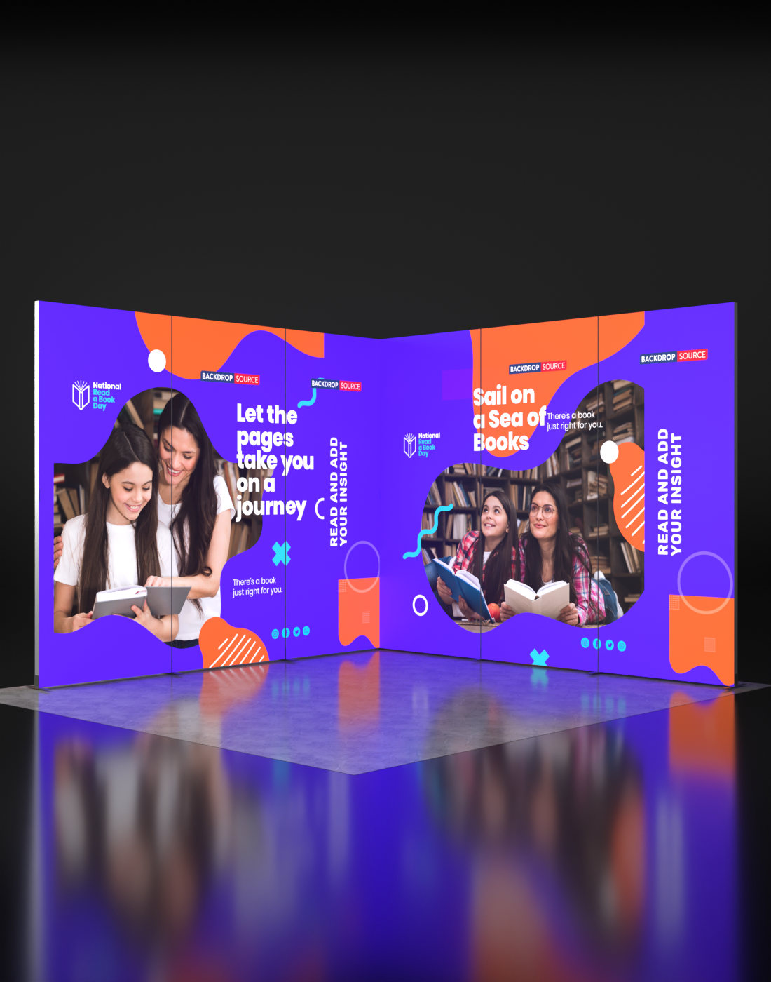 Foldable SEG Backlit Exhibition Display - Model 5.