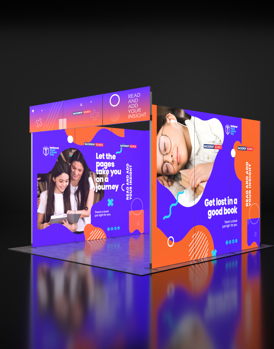 Foldable SEG Backlit Exhibition Display - Model 10.