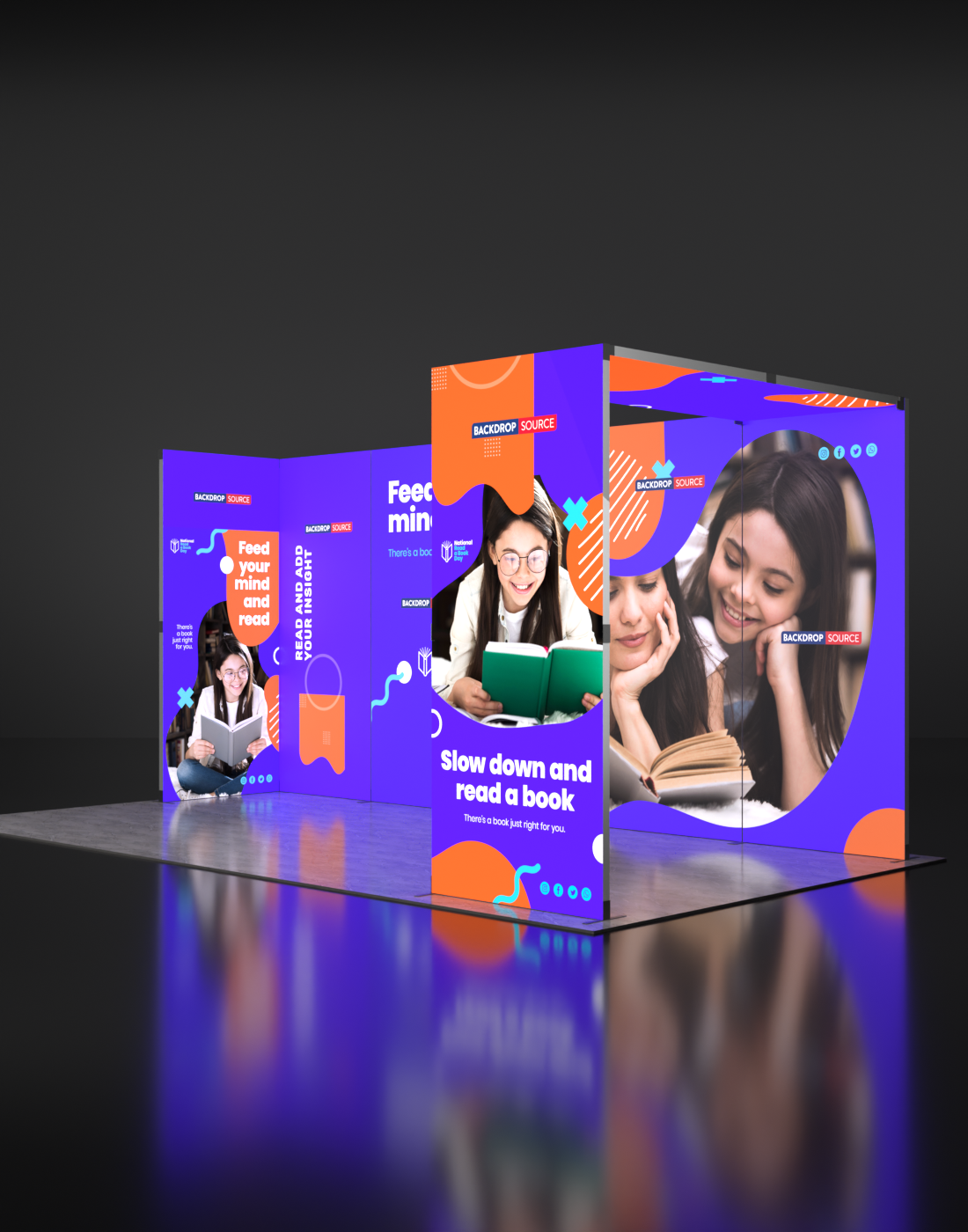 Foldable SEG Backlit Exhibition Display - Model 17.