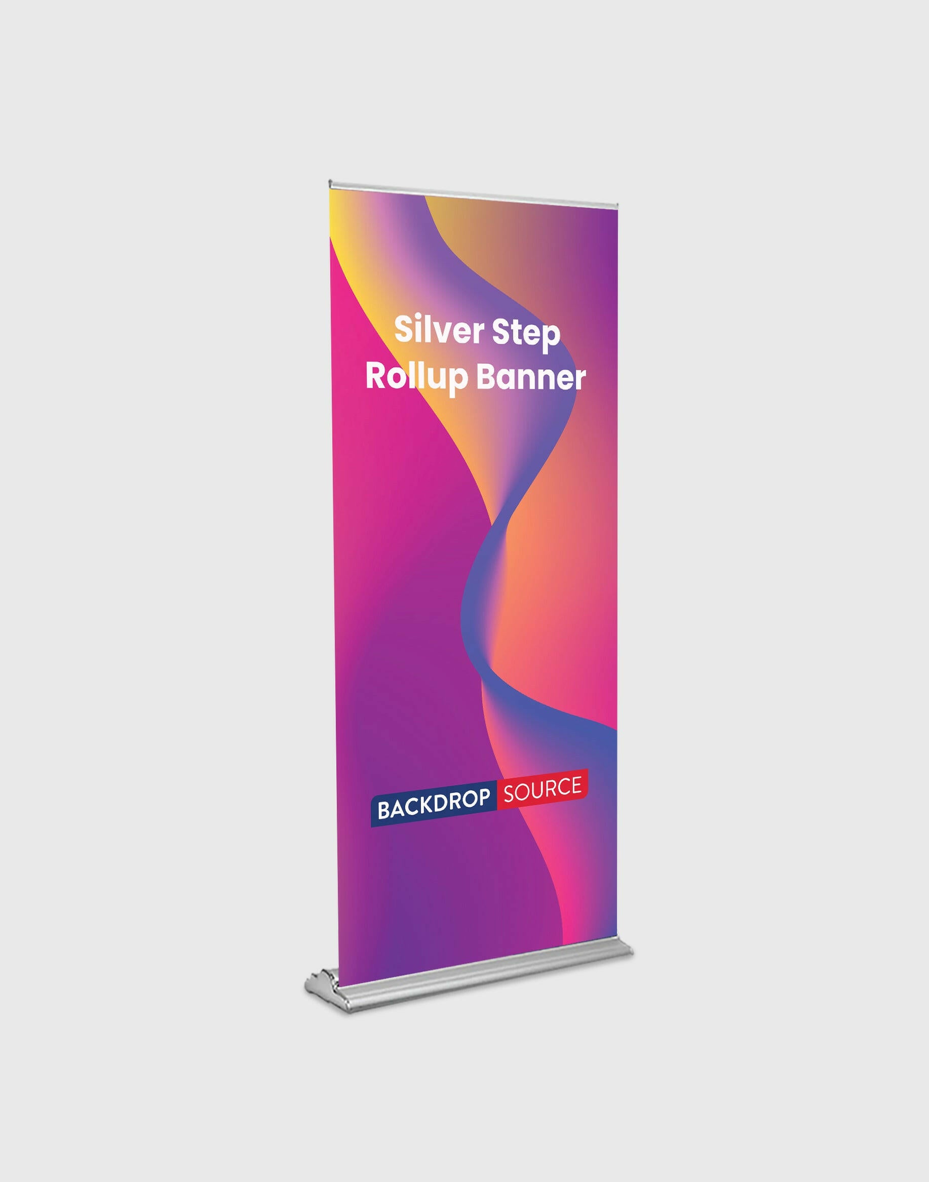 Silver Step Roll Up Banner.