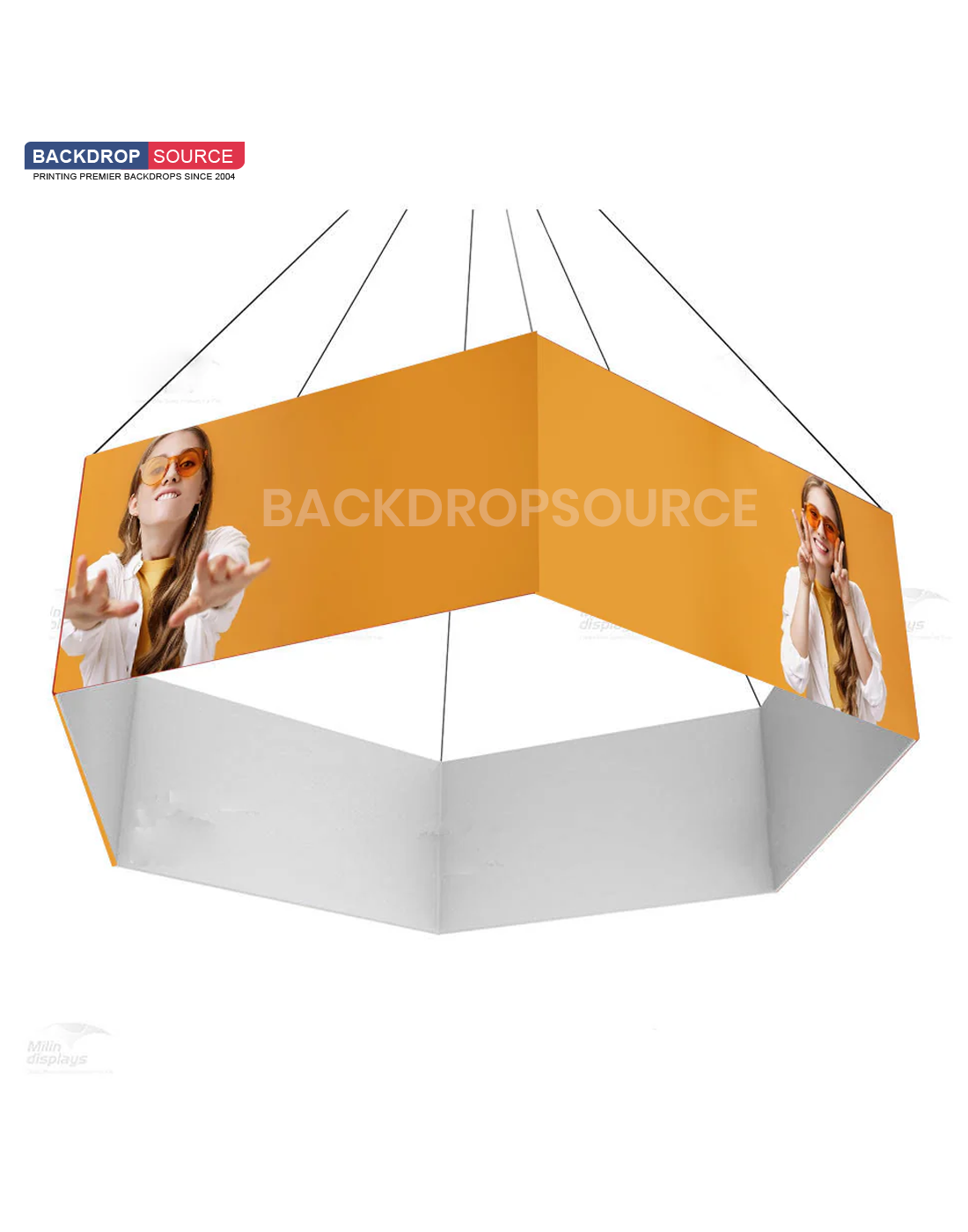 Sky Tube Hexagon Hanging Banner.