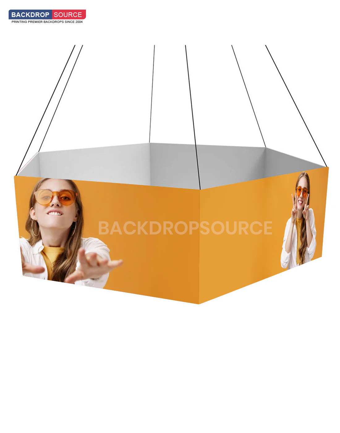 Sky Tube Hexagon Hanging Banner.