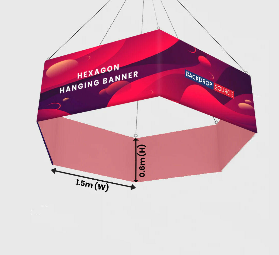 Sky Tube Hexagon Hanging Banner.