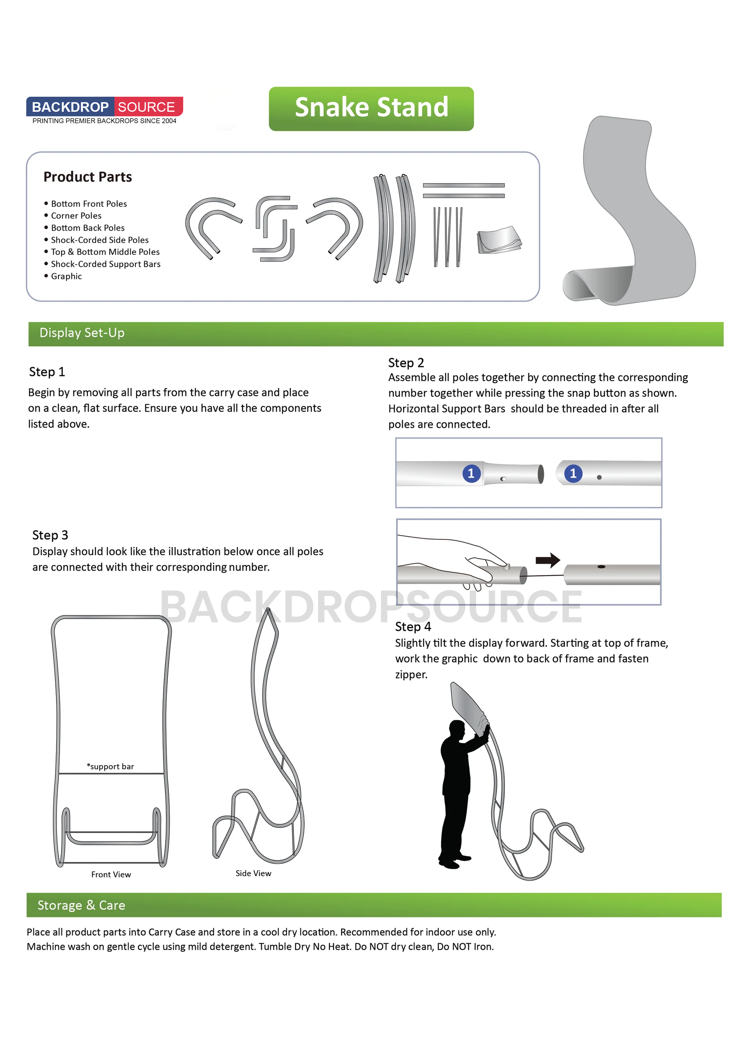 Snake Tension Fabric Display Stands by Backdropsource NZ for professional trade show branding and exhibition displays.