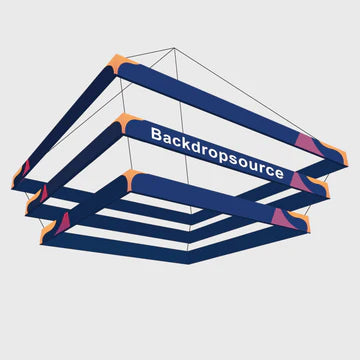 Tiered Square Hanging Banner.