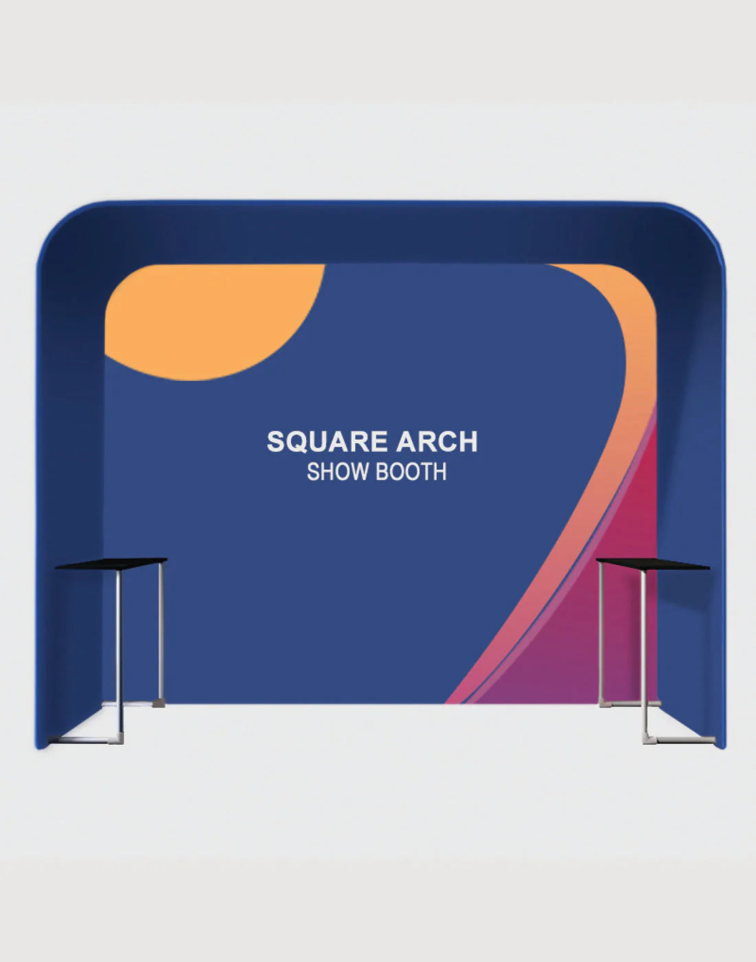 Square Arch Trade Show Booth with Shelf.