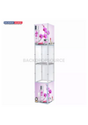 Square Portable Aluminum Spiral Tower Display - 5 Layer Shelves.
