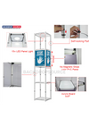 Square Portable Aluminum Spiral Tower Display - 5 Layer Shelves.