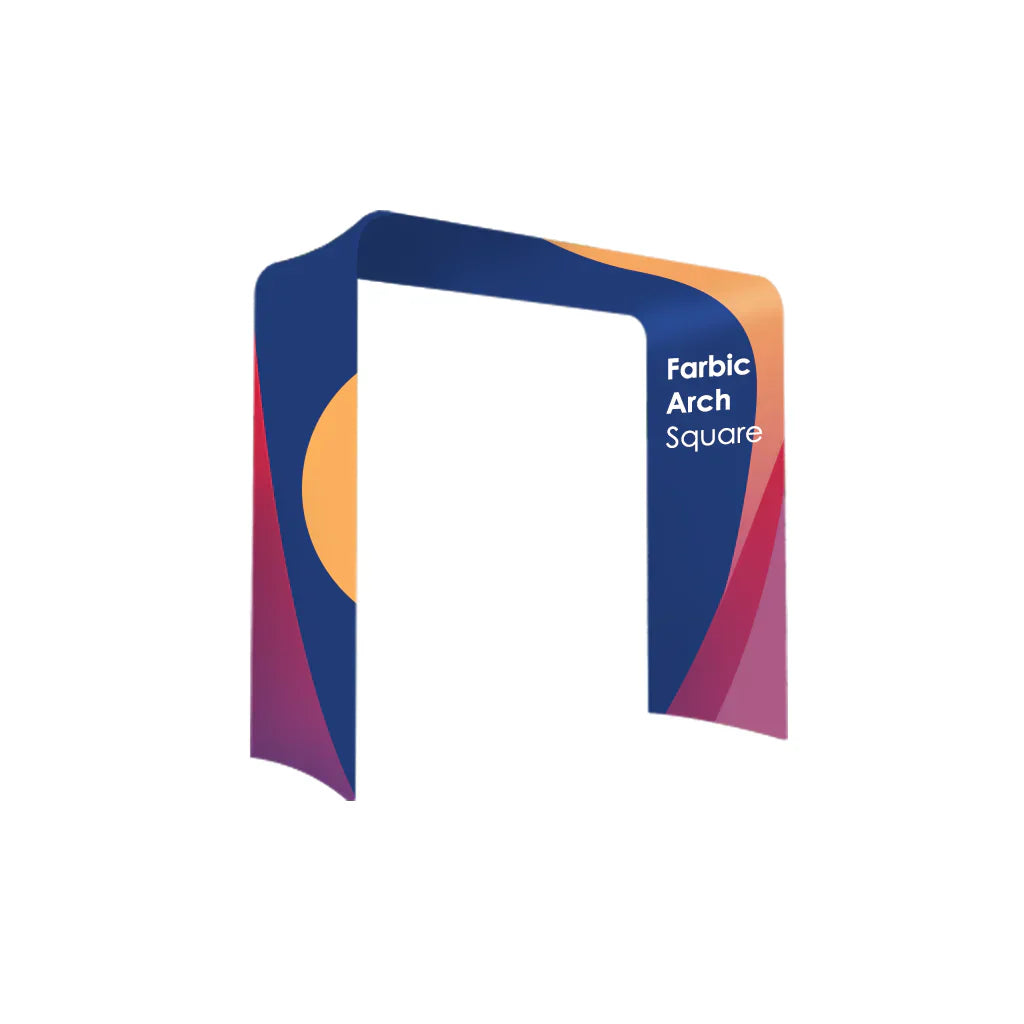Square shape Tension Fabric Display Arch by Backdropsource NZ, ideal for exhibitions and professional events.
