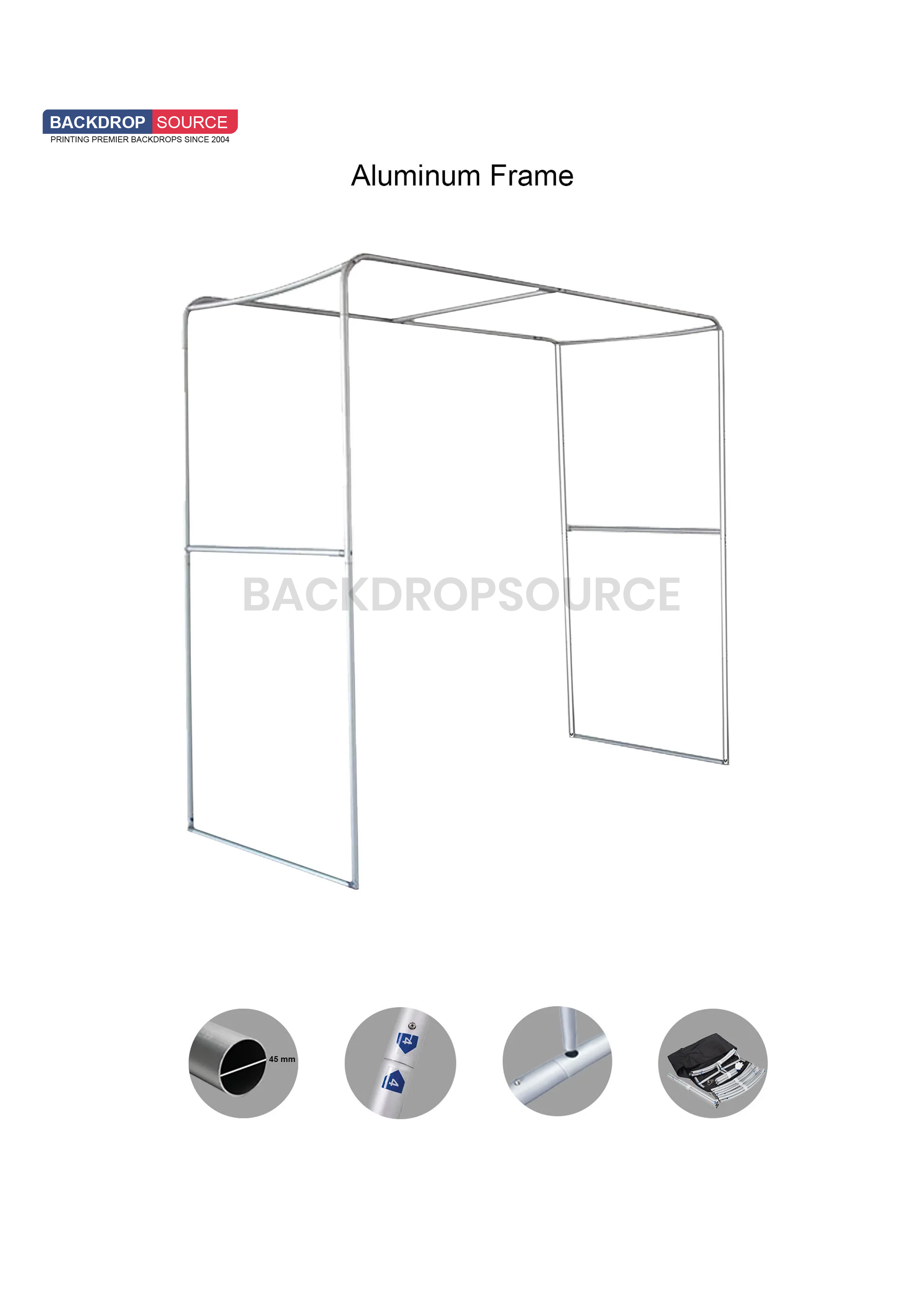 Square shape Tension Fabric Display Arch by Backdropsource NZ, ideal for exhibitions and professional events.