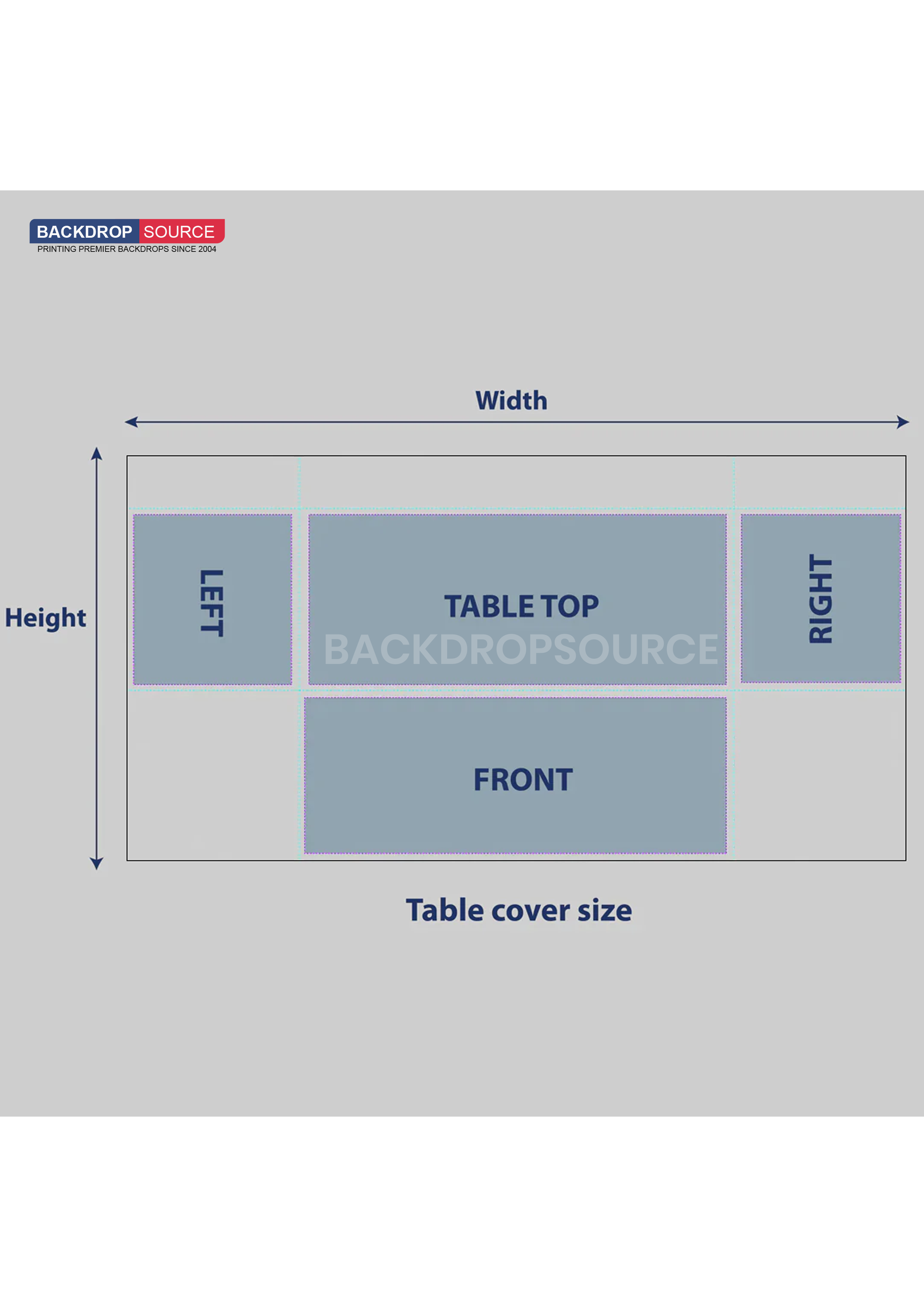 Premium standard table covers for events by Backdropsource NZ, ideal for professional display setups.