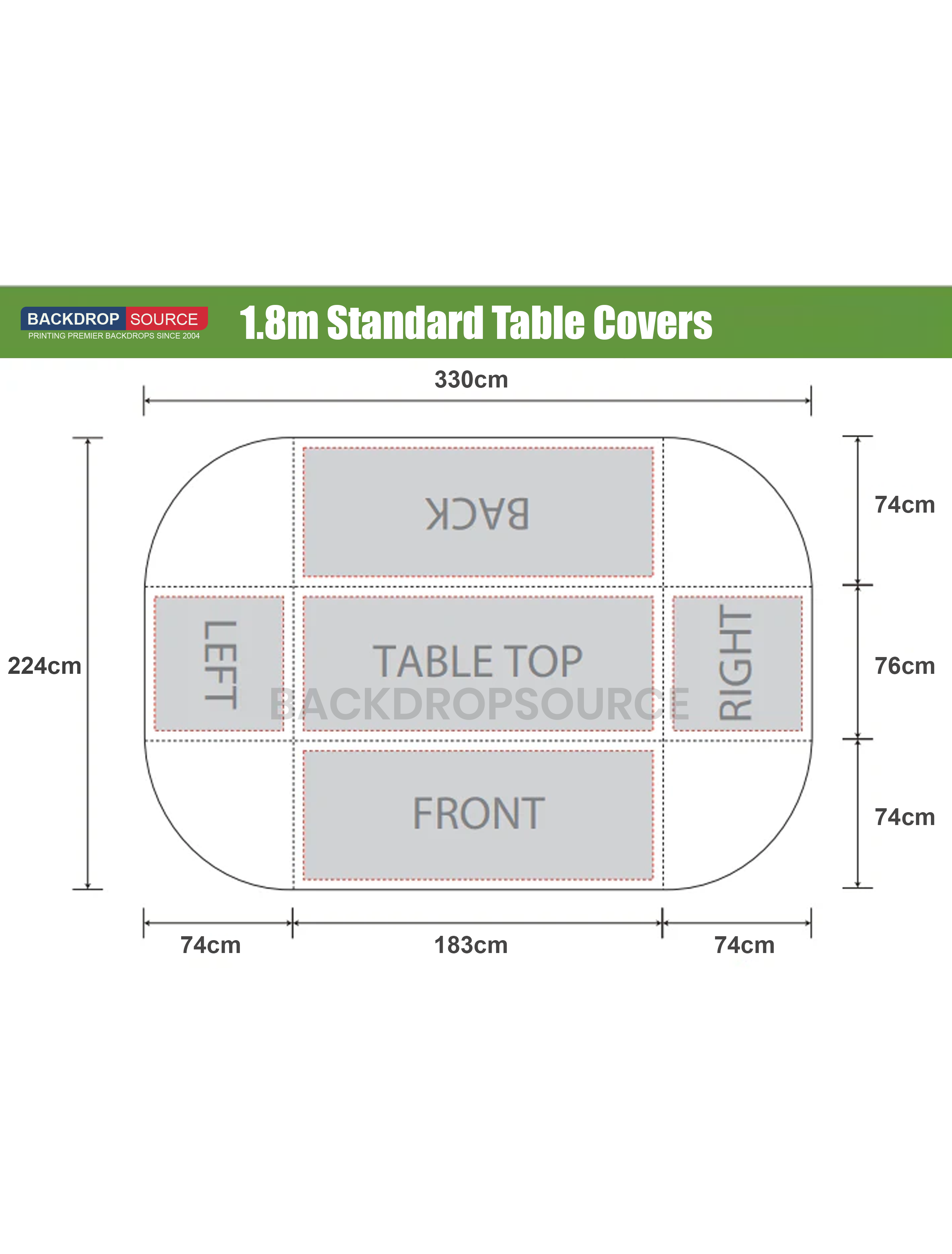 Premium standard table covers for events by Backdropsource NZ, ideal for professional display setups.