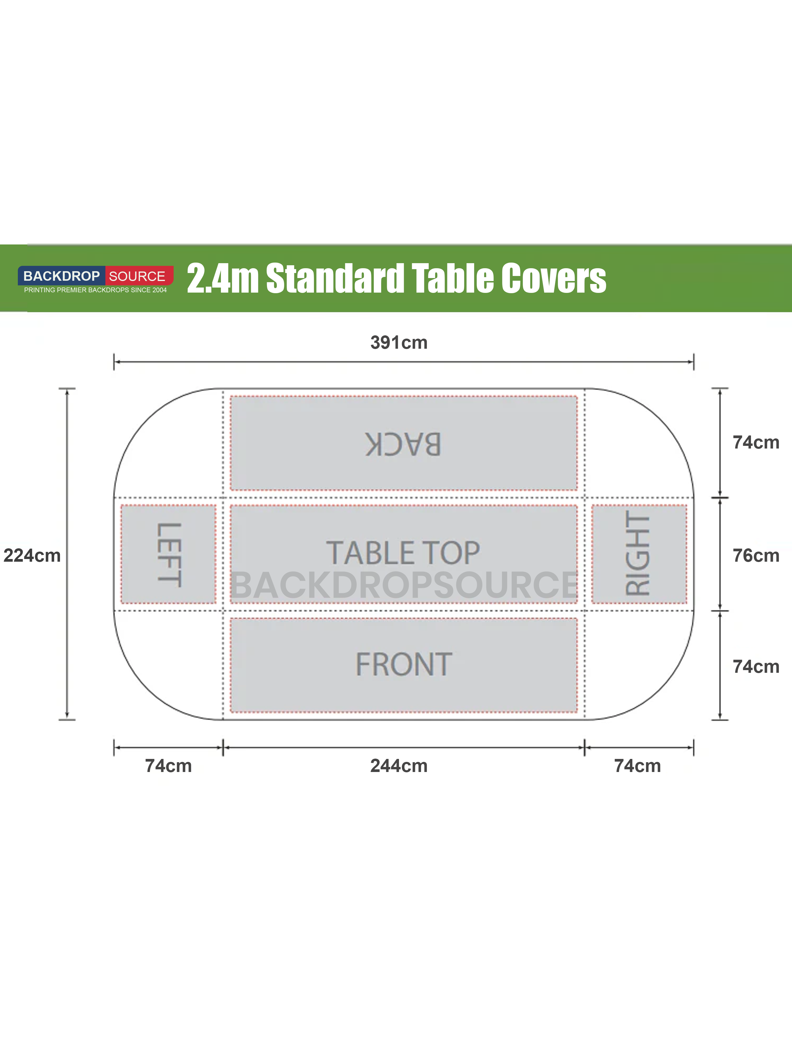 Premium standard table covers for events by Backdropsource NZ, ideal for professional display setups.