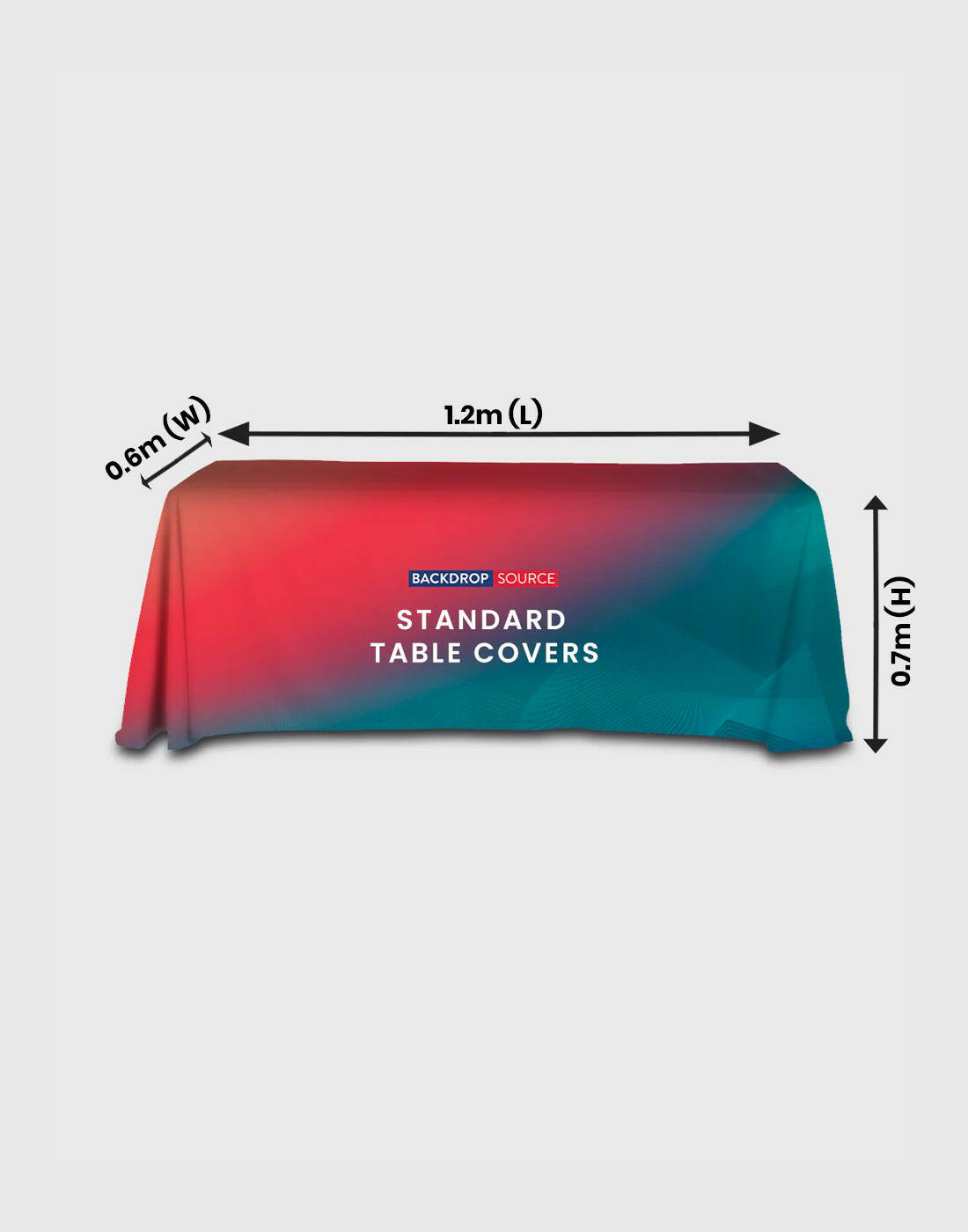 Premium standard table covers for events by Backdropsource NZ, ideal for professional display setups.
