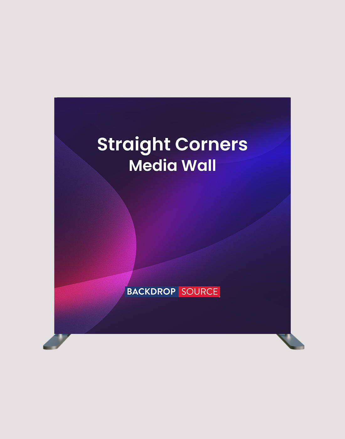 Straight Tension Fabric Media Wall - Straight Corners.