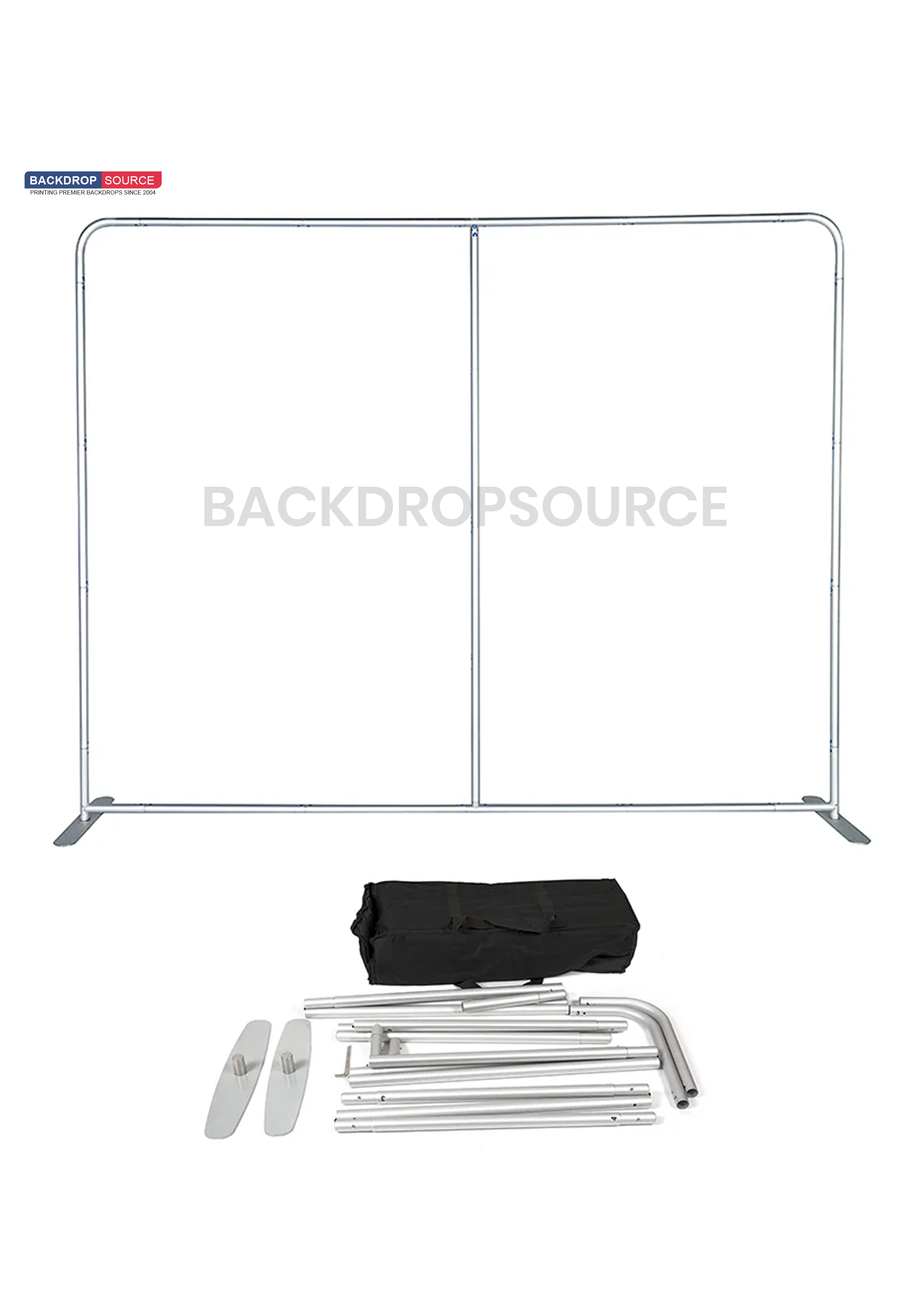 Straight tension fabric backdrop display media wall for events providing professional event branding solutions.