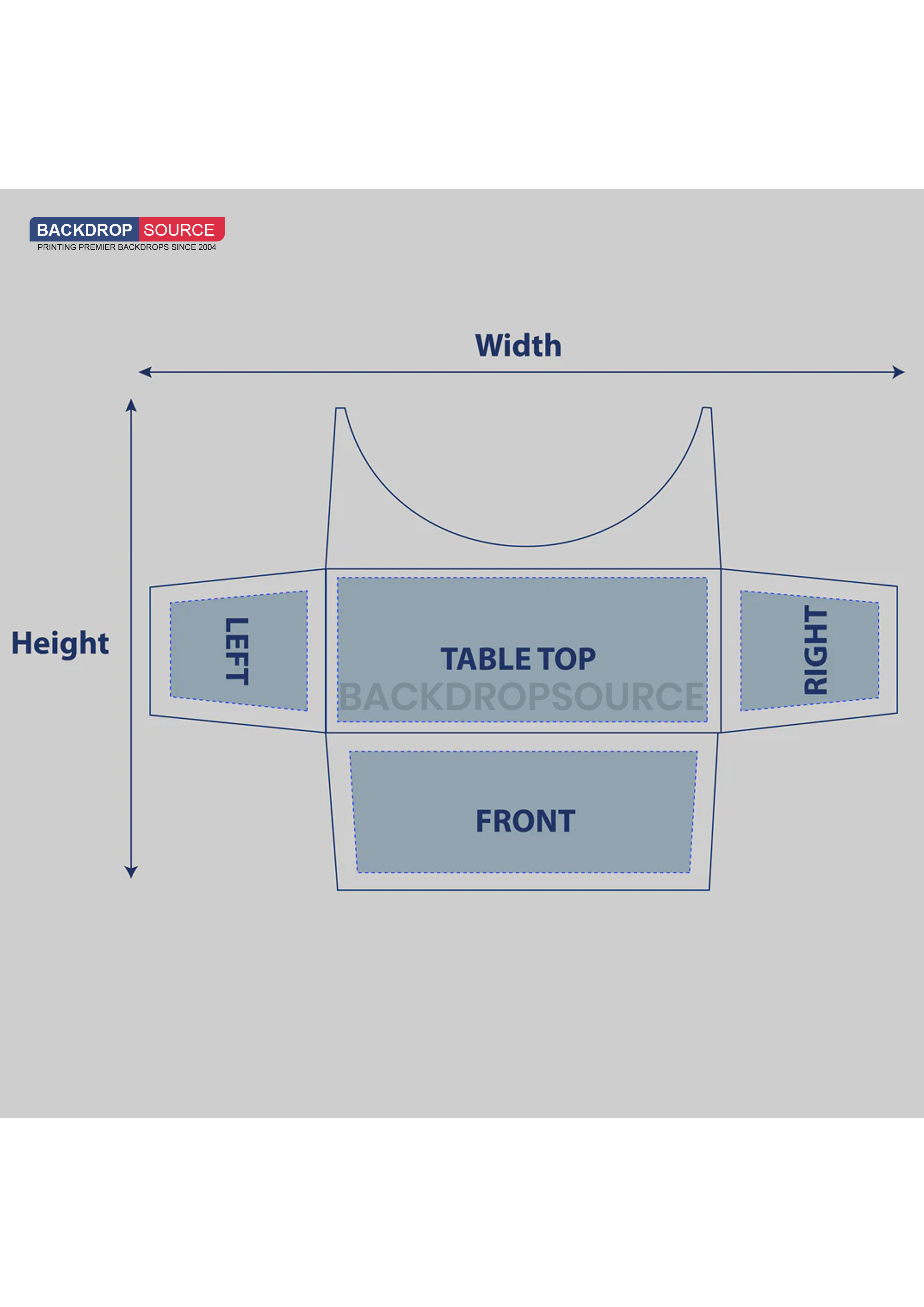 Stretched table covers for trade shows, Backdropsource NZ custom event display solutions