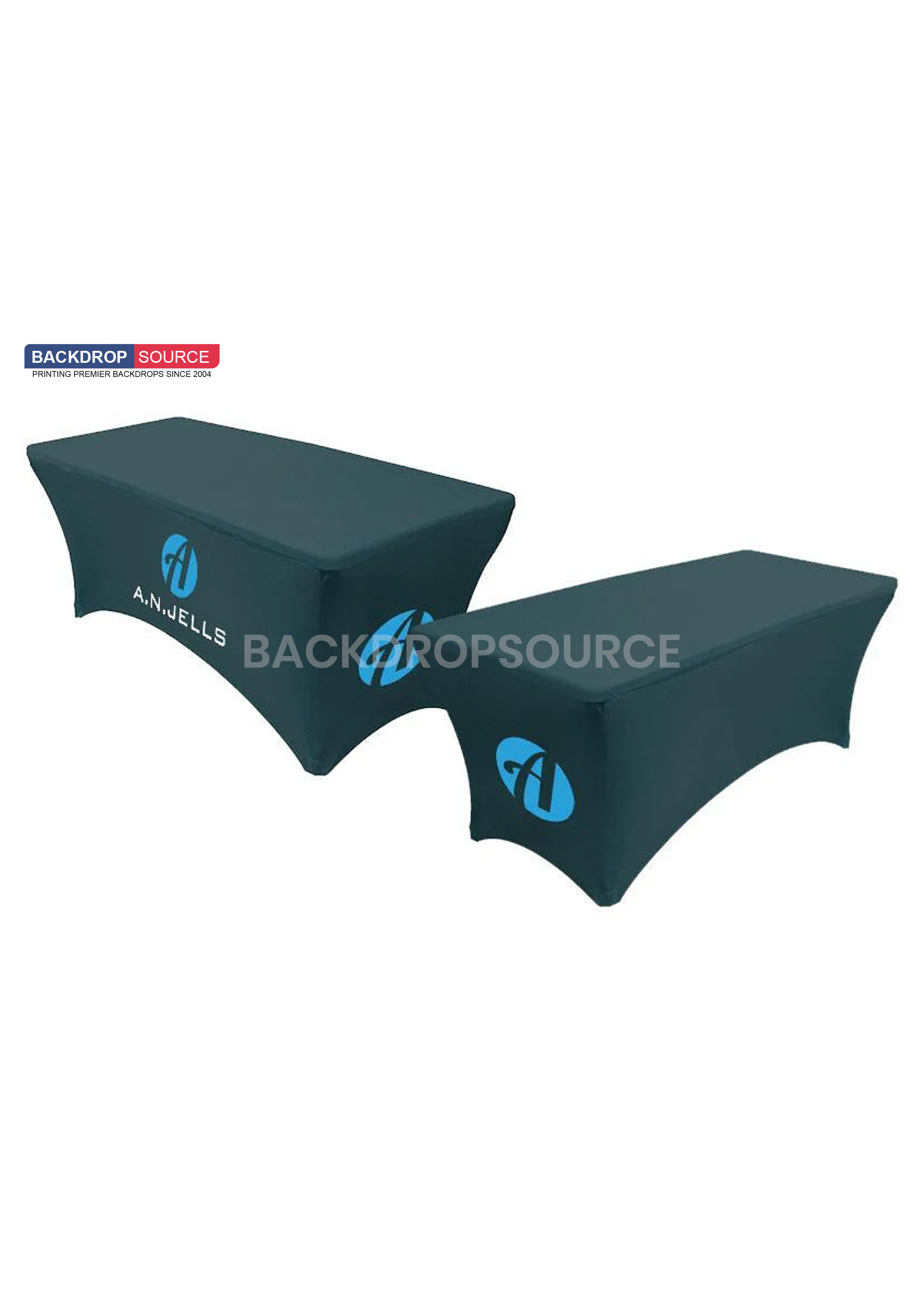 Stretched table covers for trade shows, Backdropsource NZ custom event display solutions