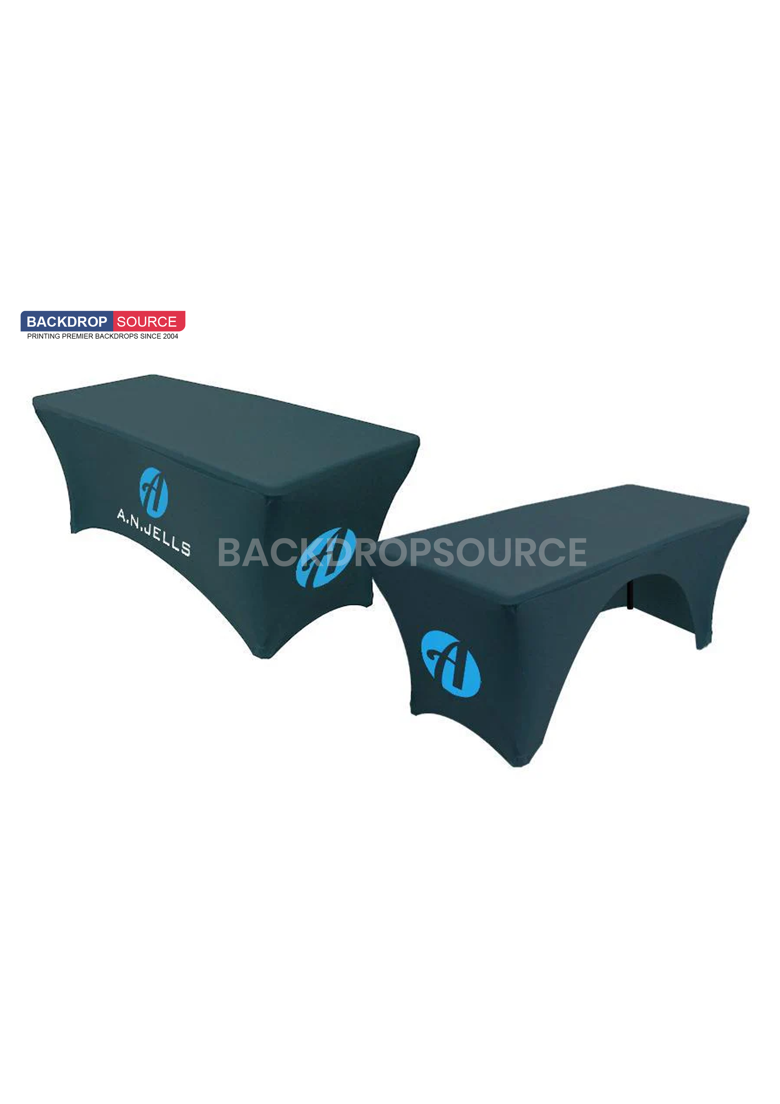 Stretched table covers for trade shows, Backdropsource NZ custom event display solutions