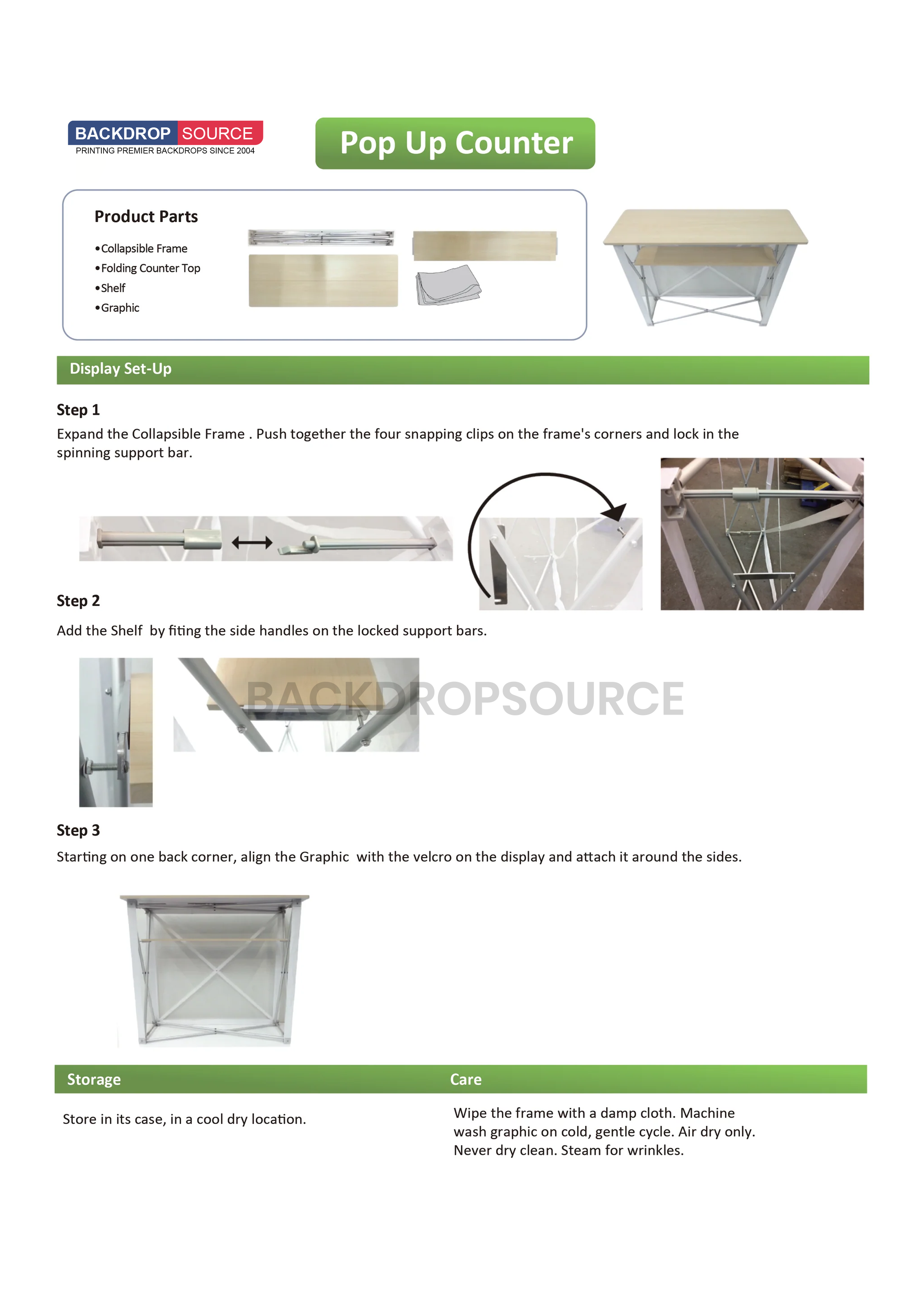 Table Pop Up Fabric Display Counter (For Podium & Booth Exhibitions).