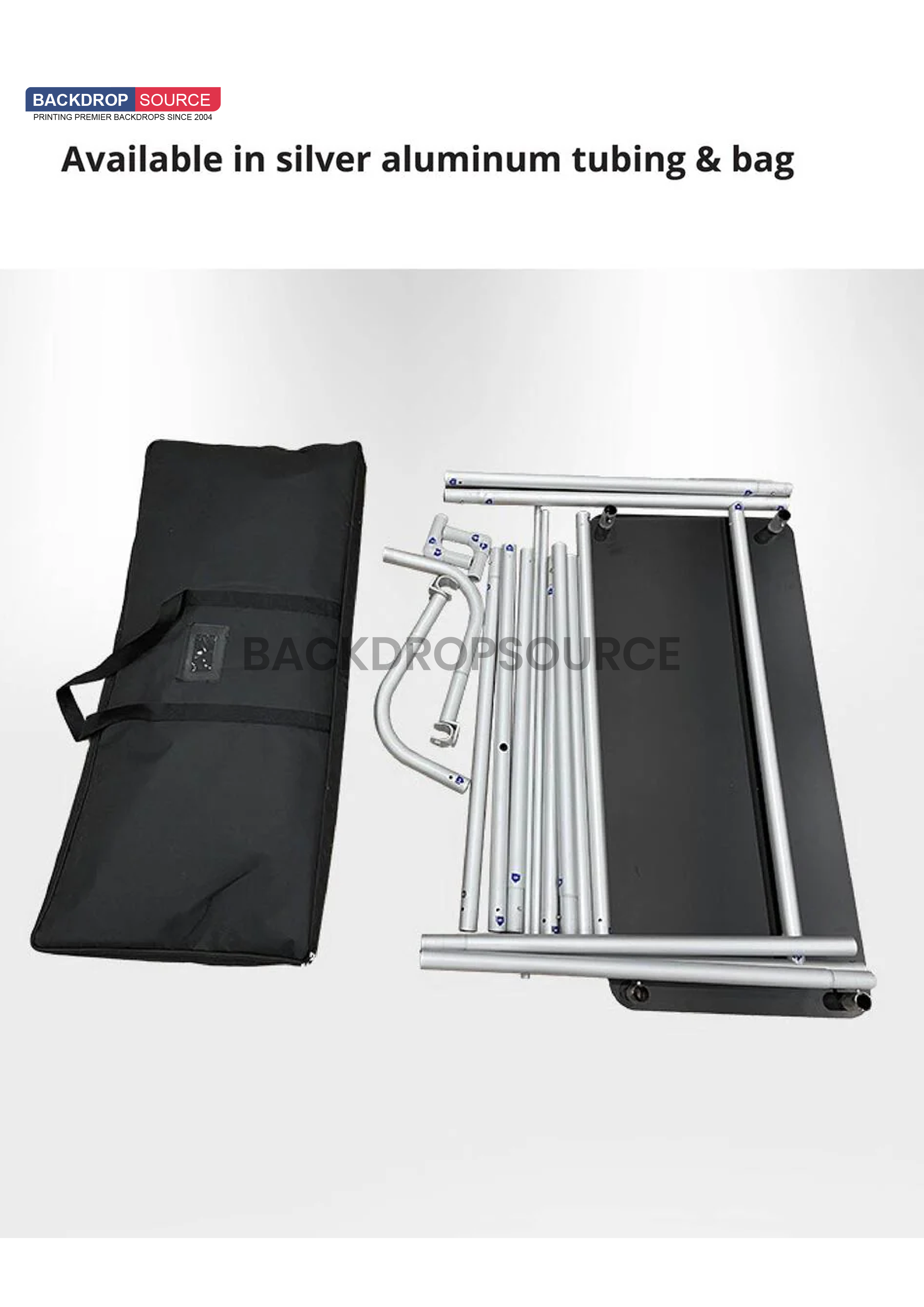 Tension Fabric Stand With Hanging Rail.