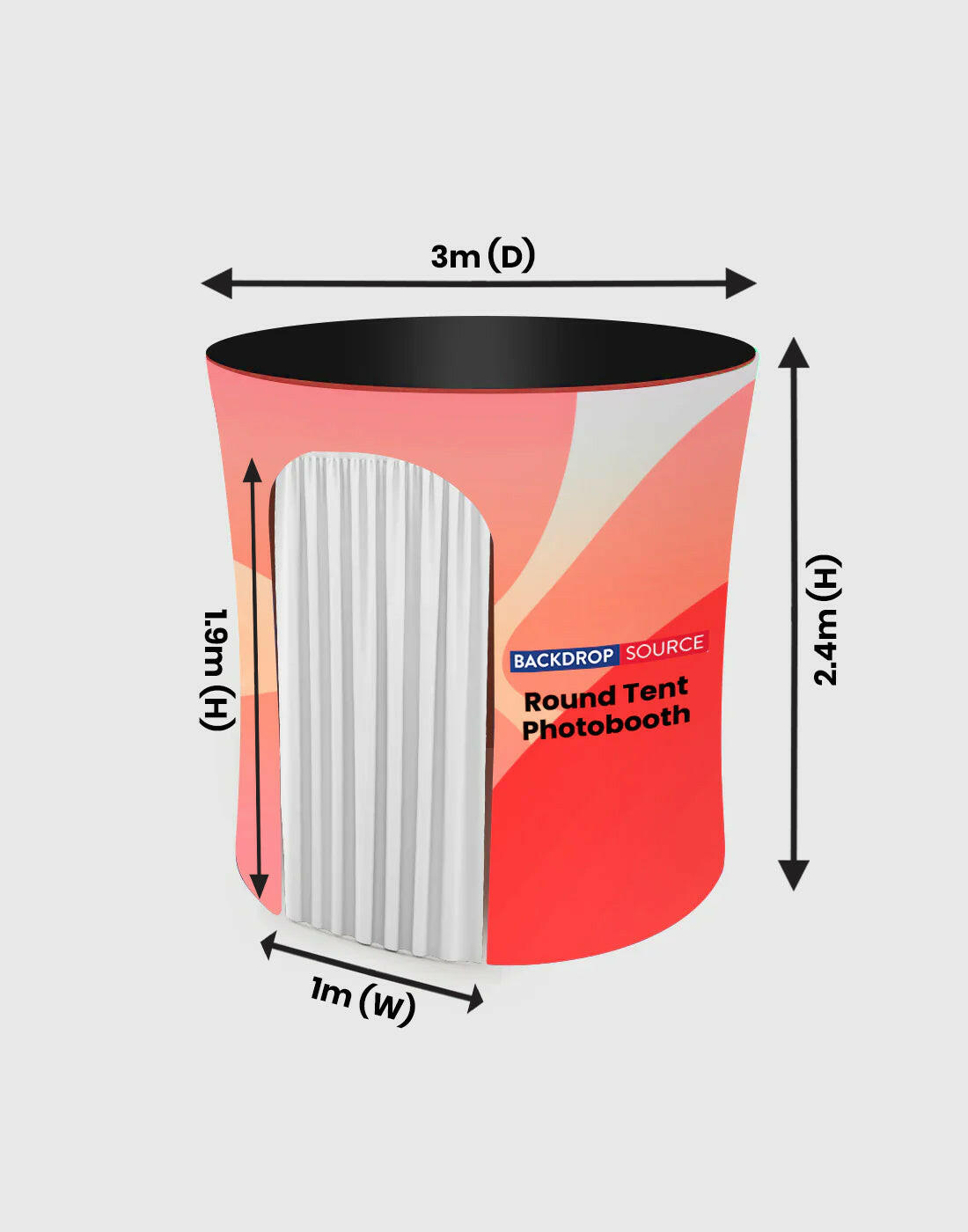 Round Tent Photobooth Backdrop.