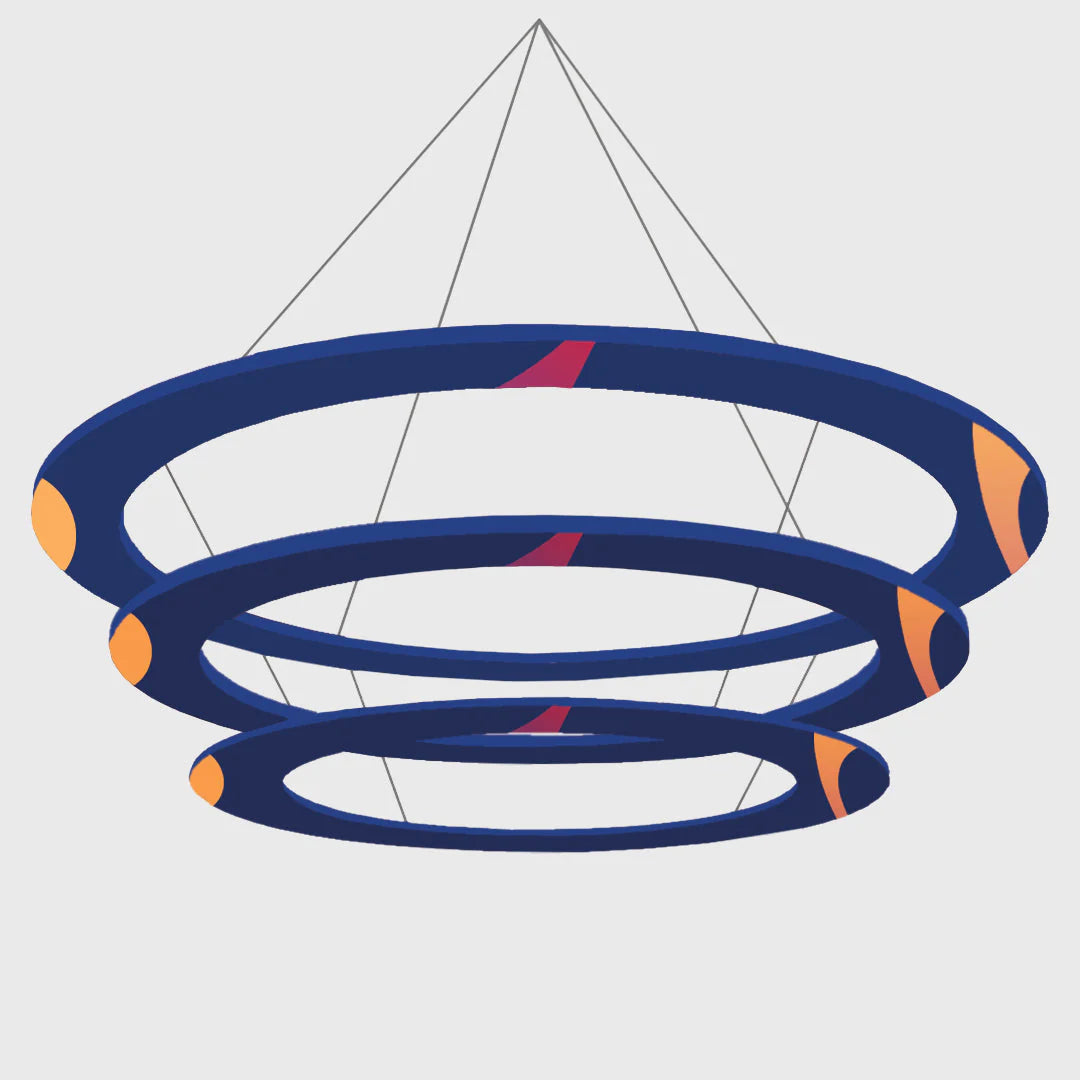 Tiered Ring Hanging Banner.