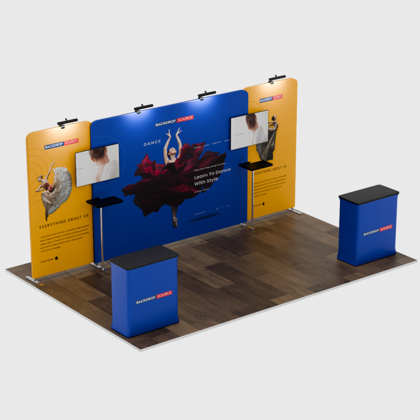 Portable Exhibit Display 6m x 3m - Model 4.