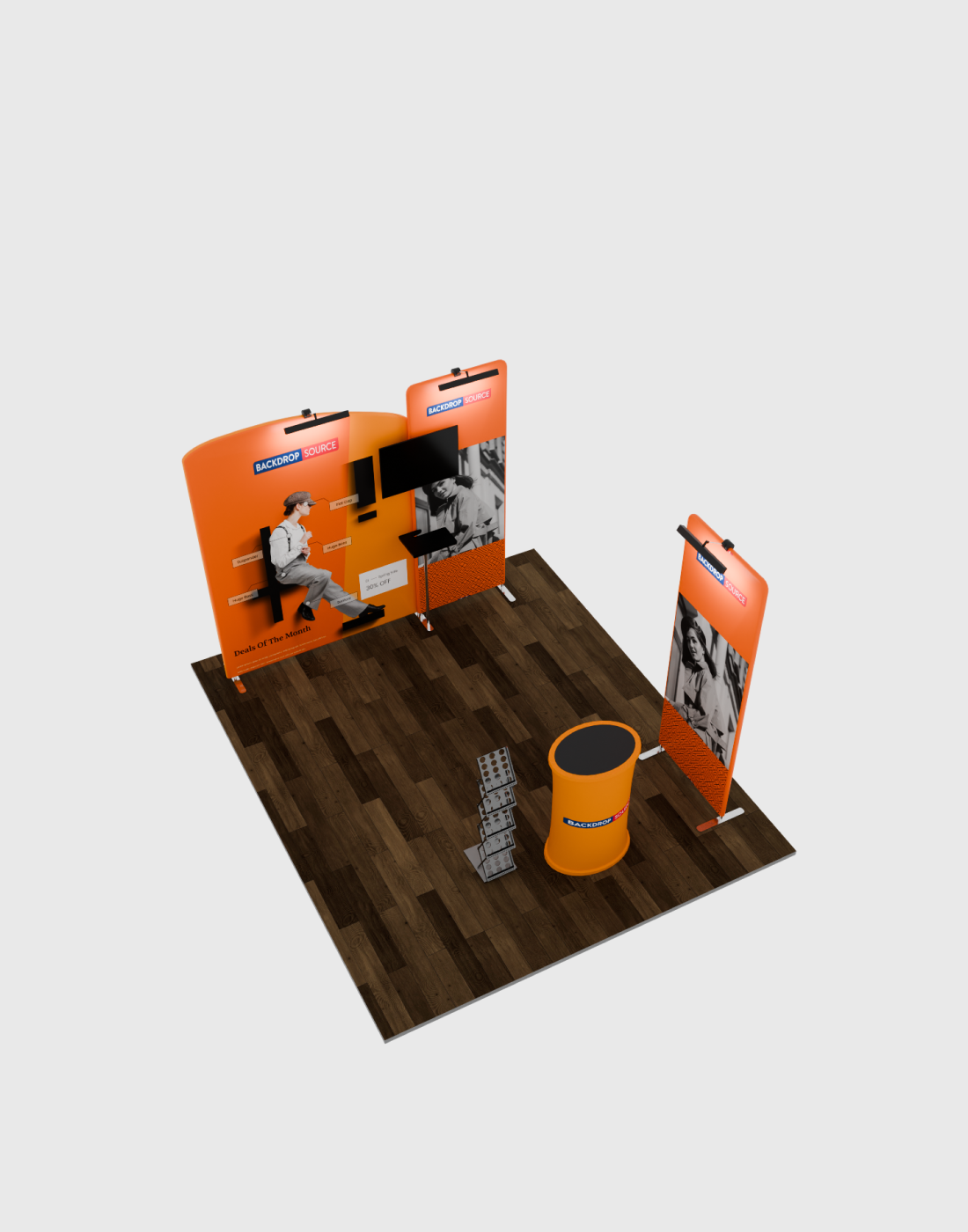 Premium TV Display and Exhibition Kit showcased in modern exhibition space, featuring advanced TV Display Exhibition Kit setup.