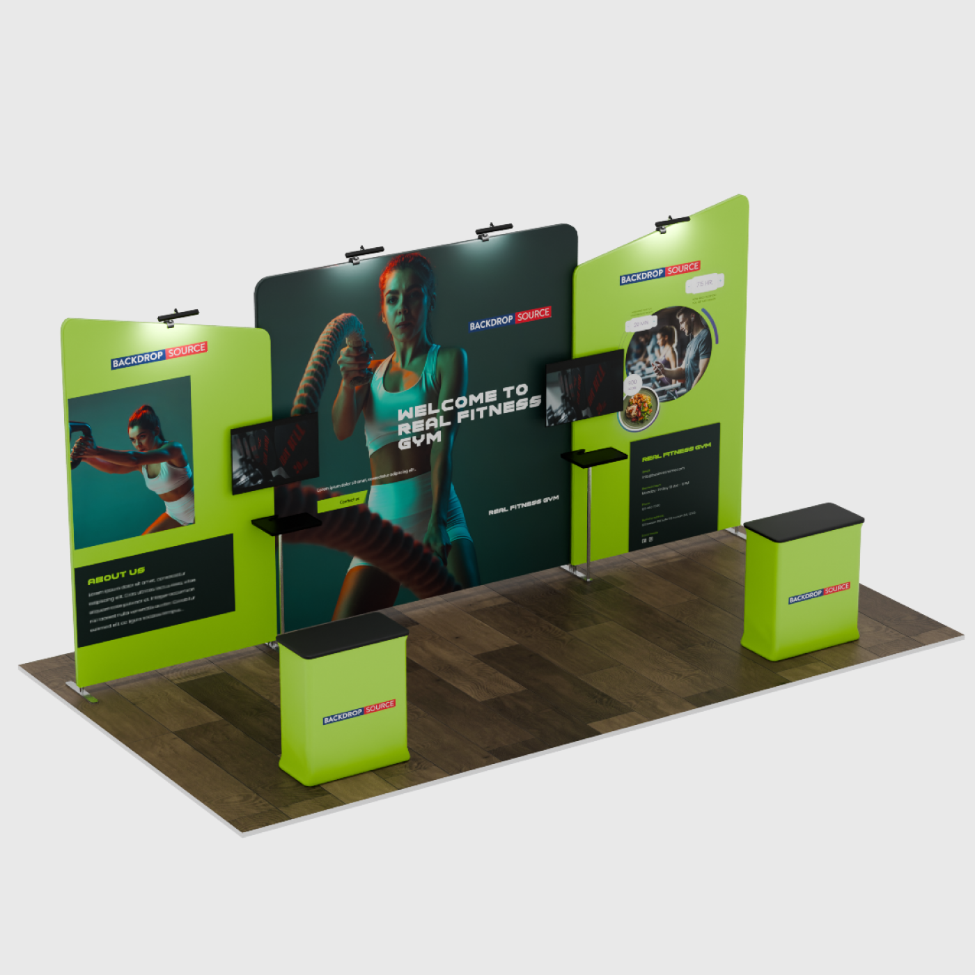 Portable Exhibit Display 6m x 3m - Model 6.