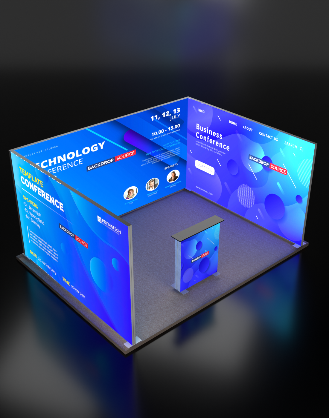 4m SEG Modular Lightbox Display for Tradeshows - Model 2.