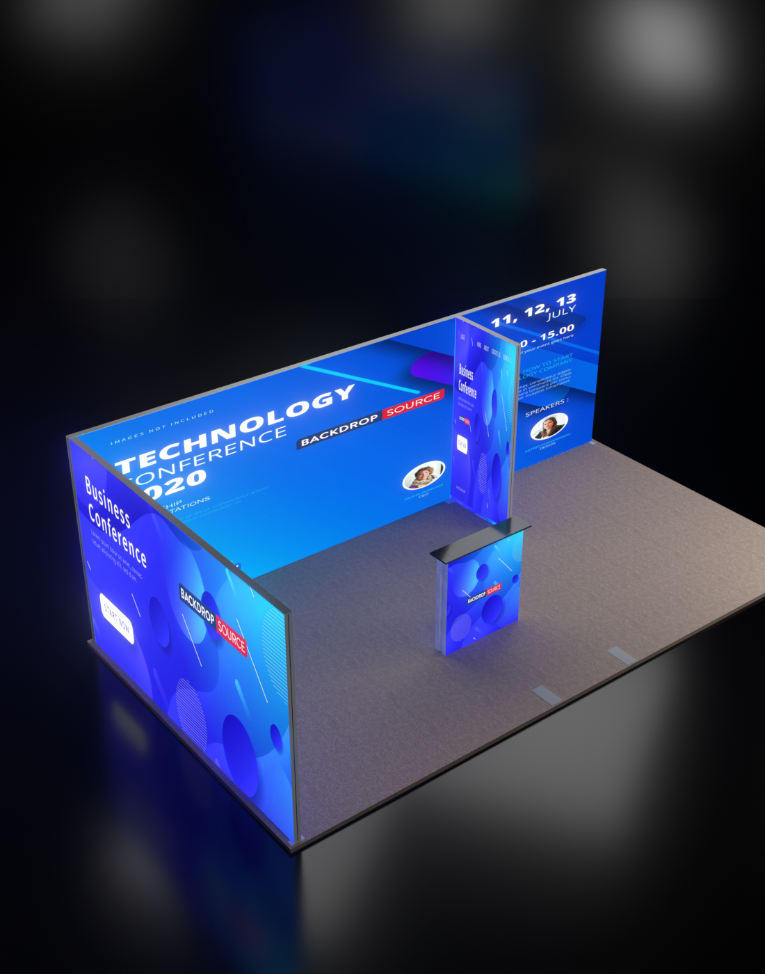 6m SEG Modular Lightbox Display for Tradeshows - Model 5.