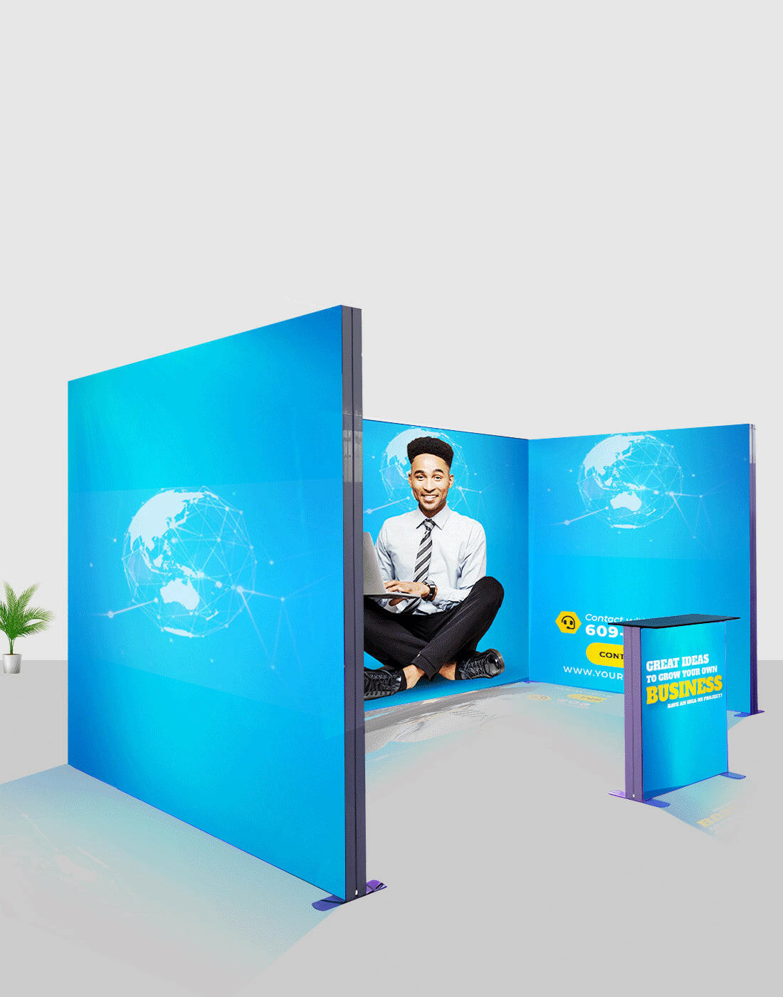 4m SEG Modular Lightbox Display for Tradeshows - Model 2.