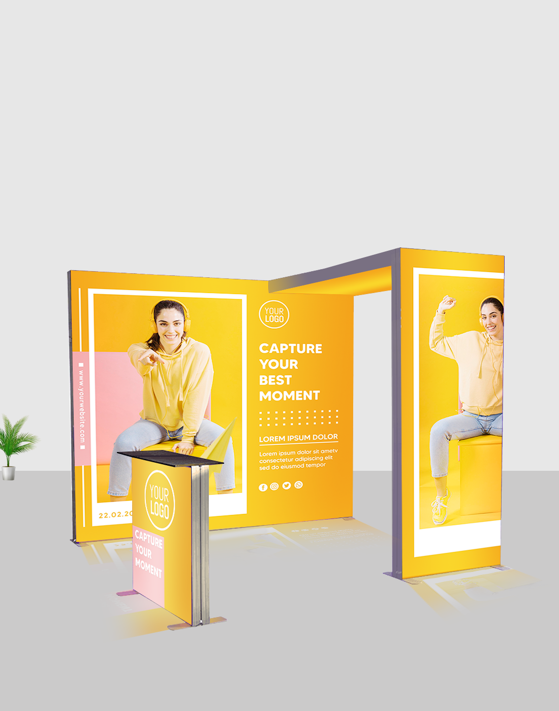 3m SEG Modular Lightbox Display for Tradeshows - Model 1.
