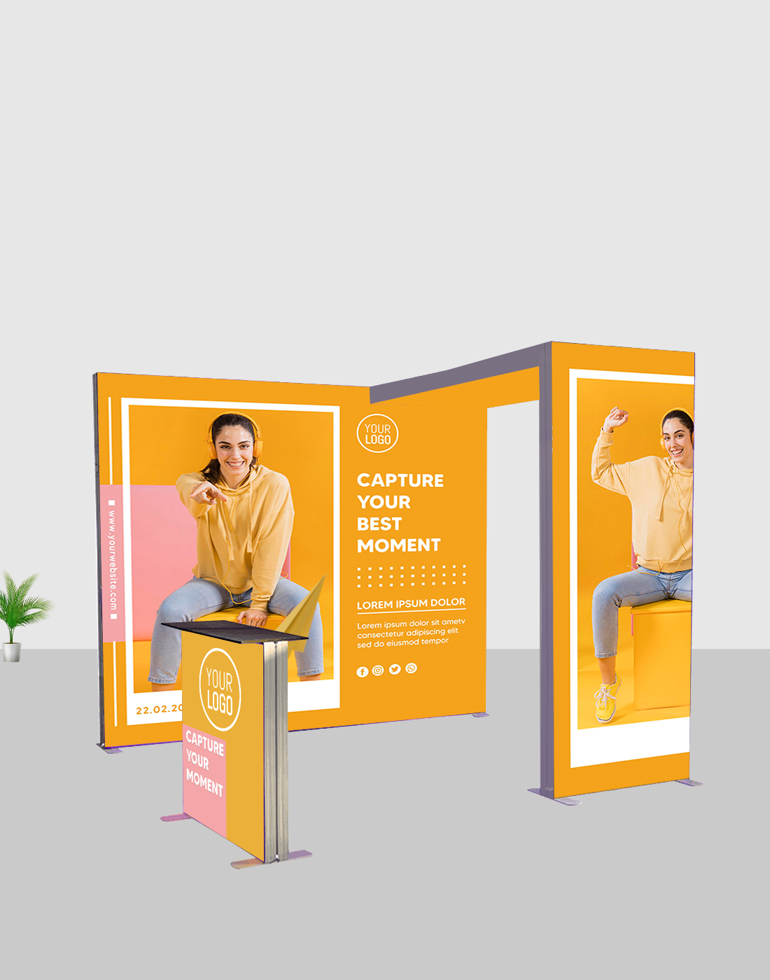 3m SEG Modular Lightbox Display for Tradeshows - Model 1.