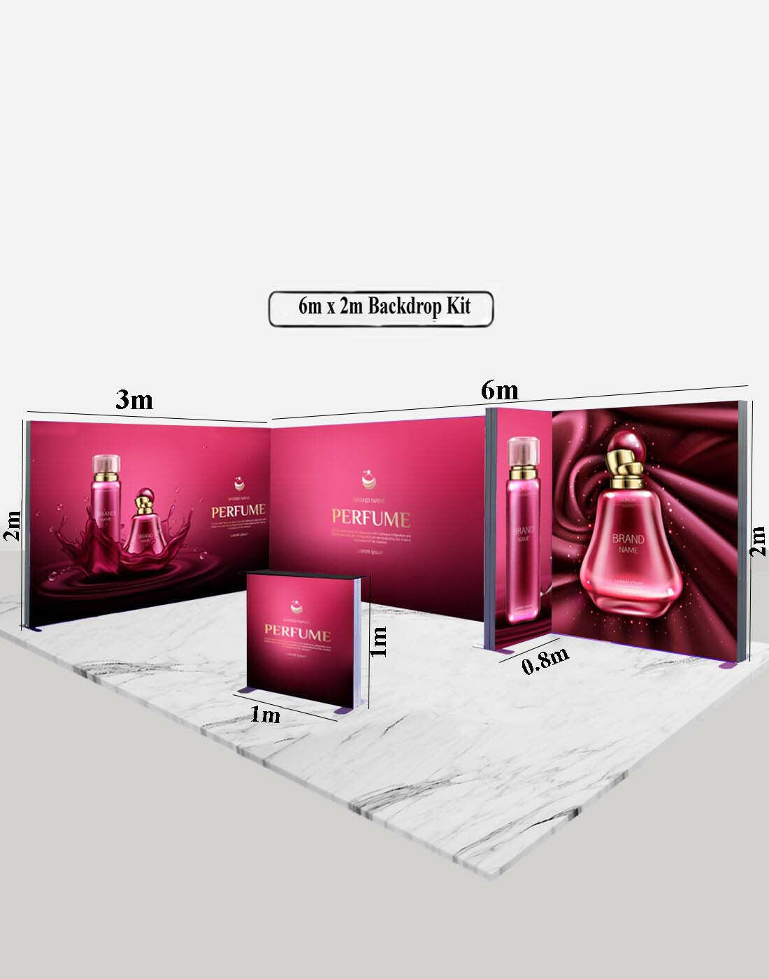 6m SEG Modular Lightbox Display for Tradeshows - Model 5.