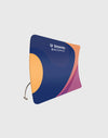 U Shaped TENSION FABRIC MEDIA WALL.