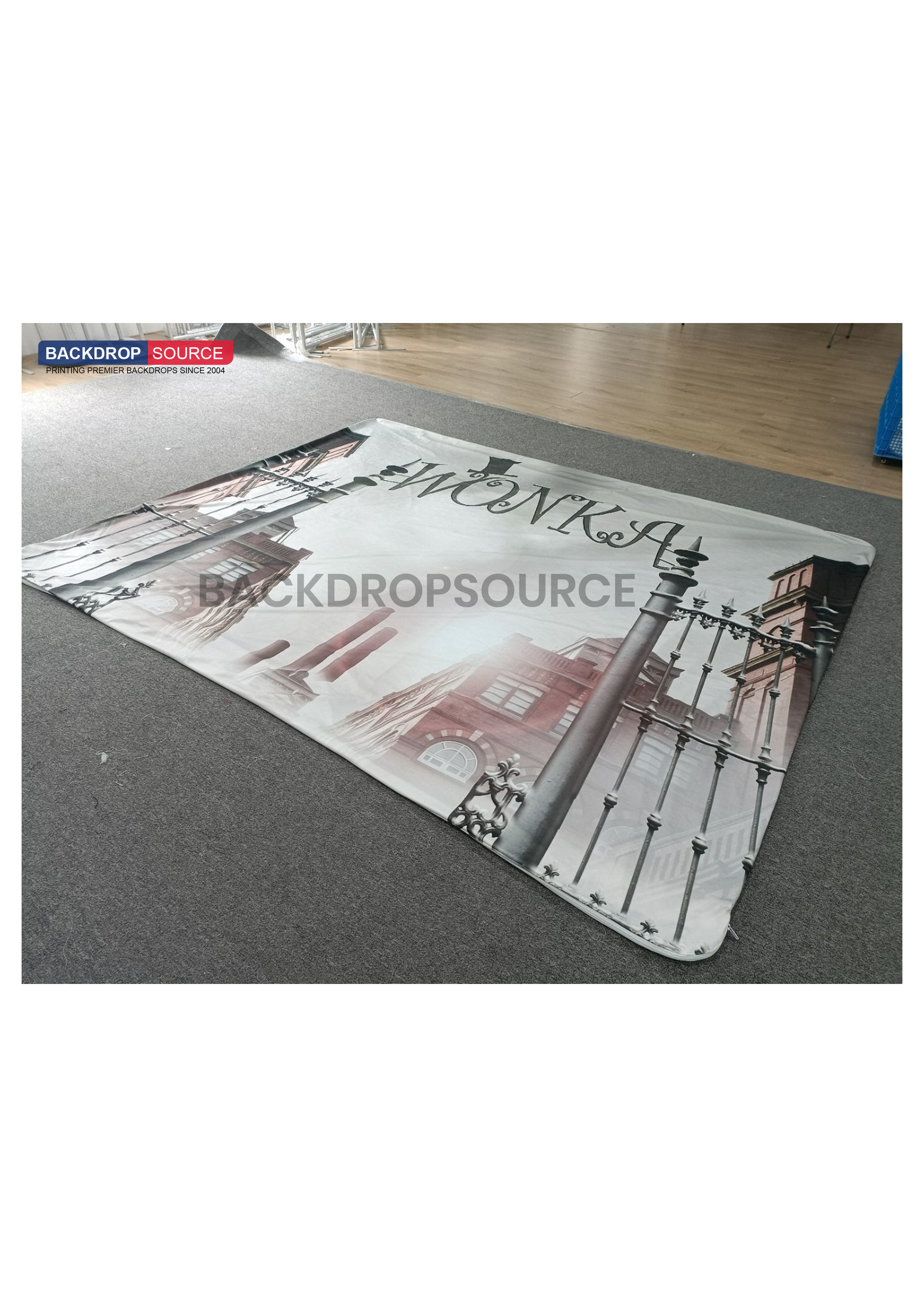 U Shaped TENSION FABRIC MEDIA WALL.