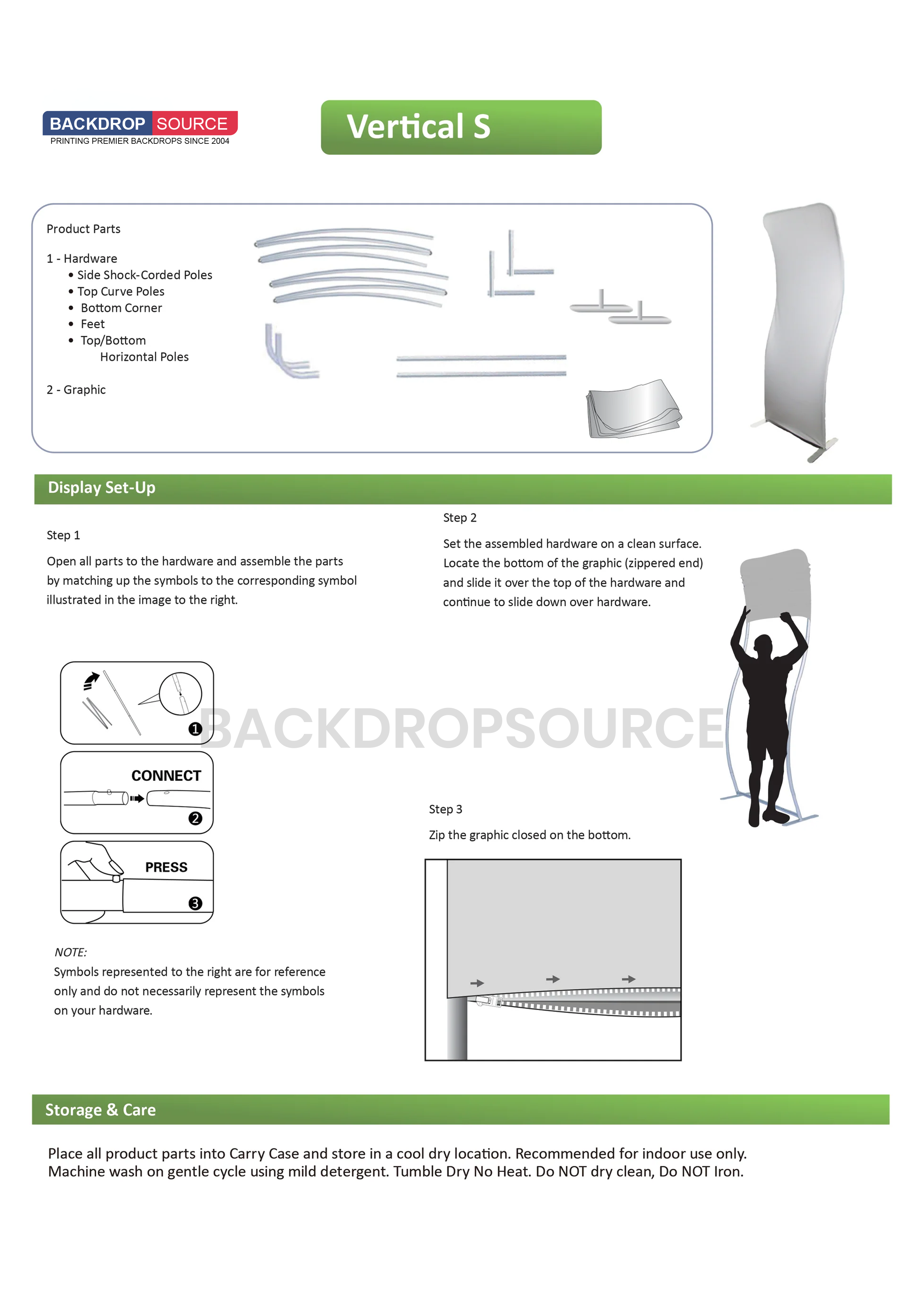 Vertical S Shape Tension Fabric Display Stands, ideal for exhibitions and trade shows, showcasing brand messages clearly.