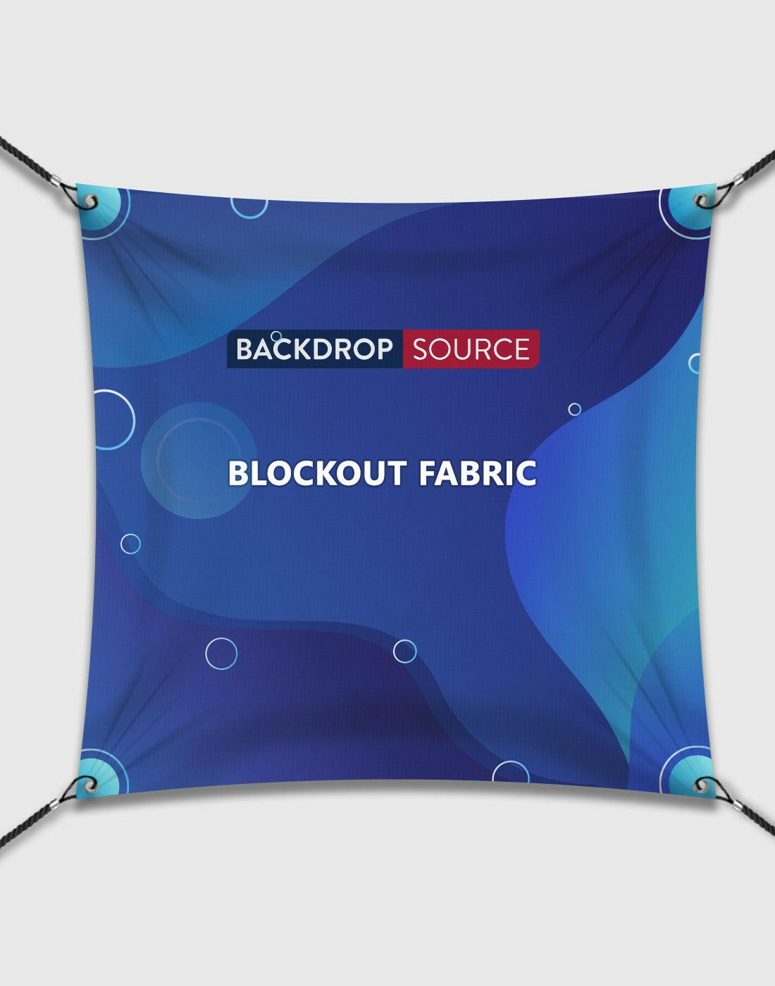 Custom printing on blockout fabric backdrop for professional events and exhibitions, premium Blockout Fabric display.