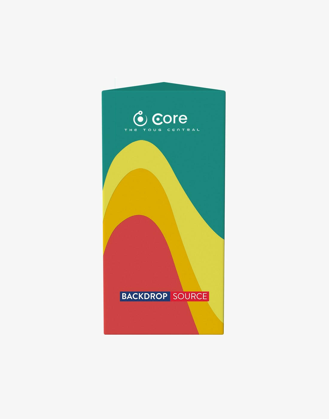 Triple-Sided Graphic Stand.