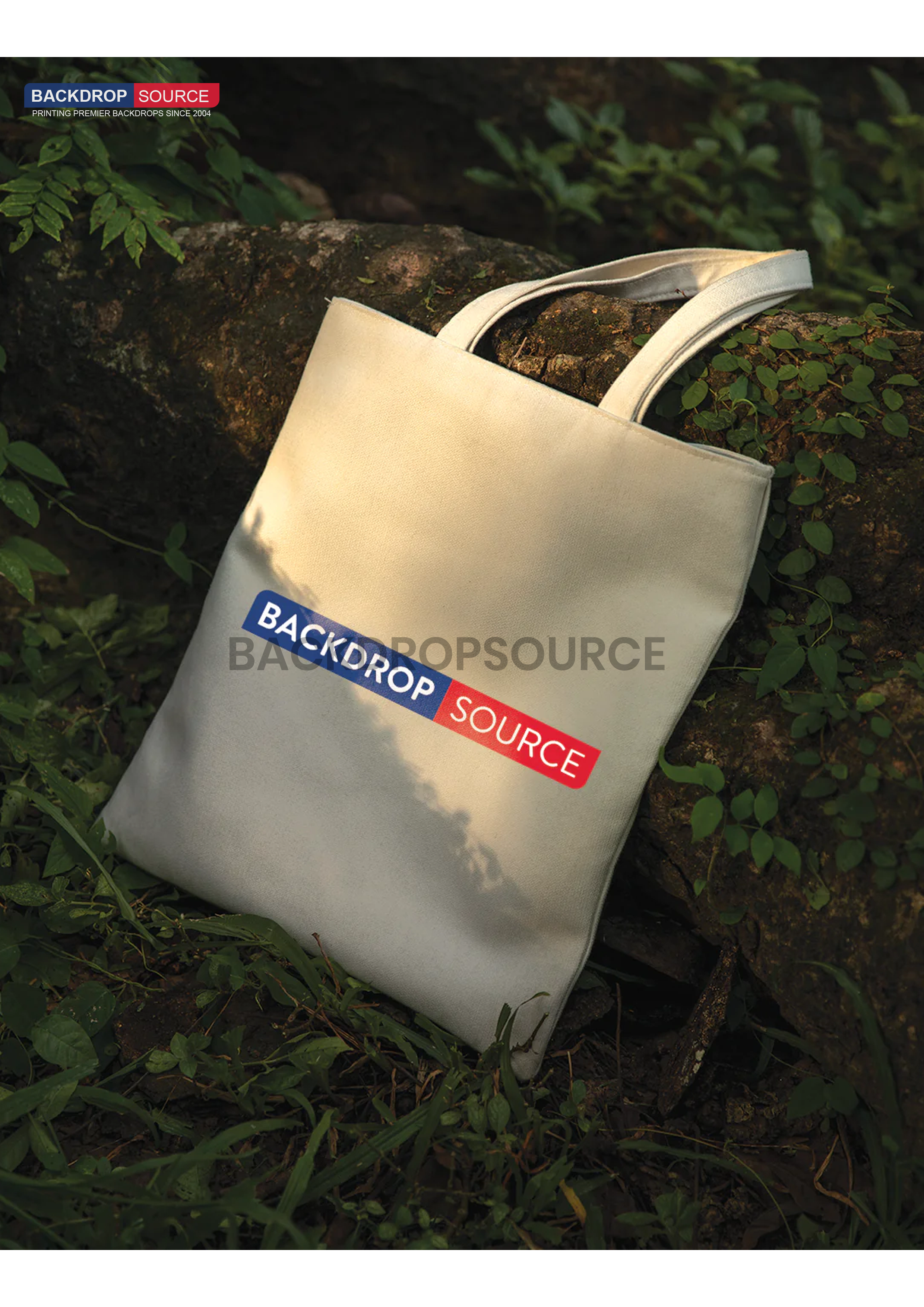 White Canvas Cotton Tote Bag.
