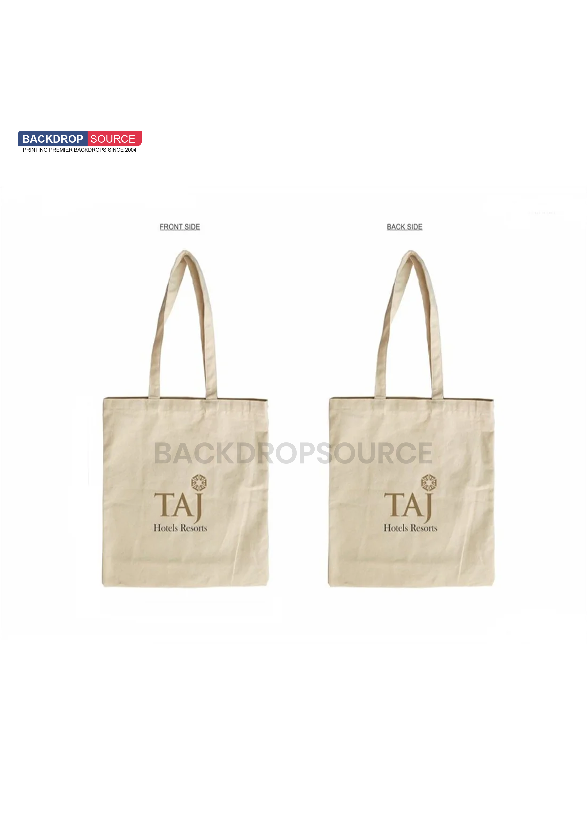 White Canvas Cotton Tote Bag.